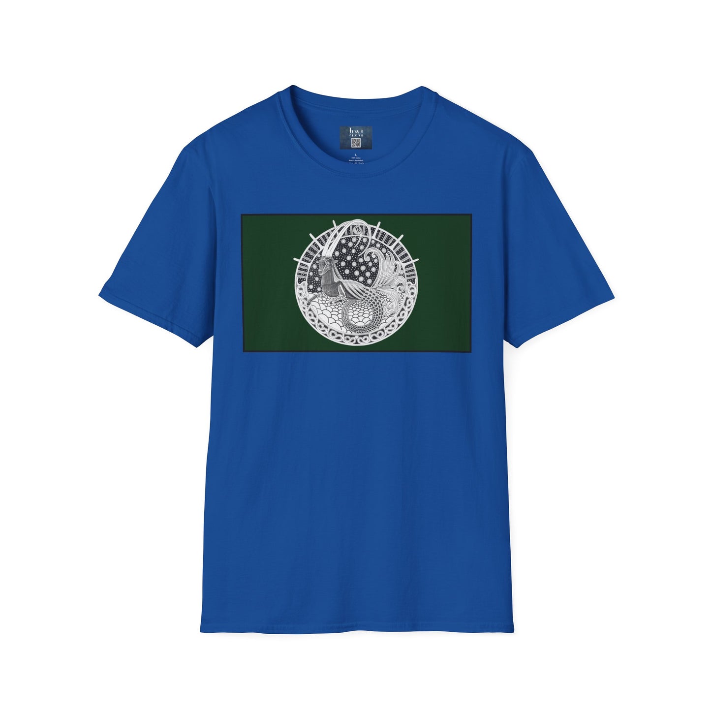 Capricorn Zodiac Crew Neck T-Shirt – Hand-Drawn Celestial Design (Non-AI) Universal