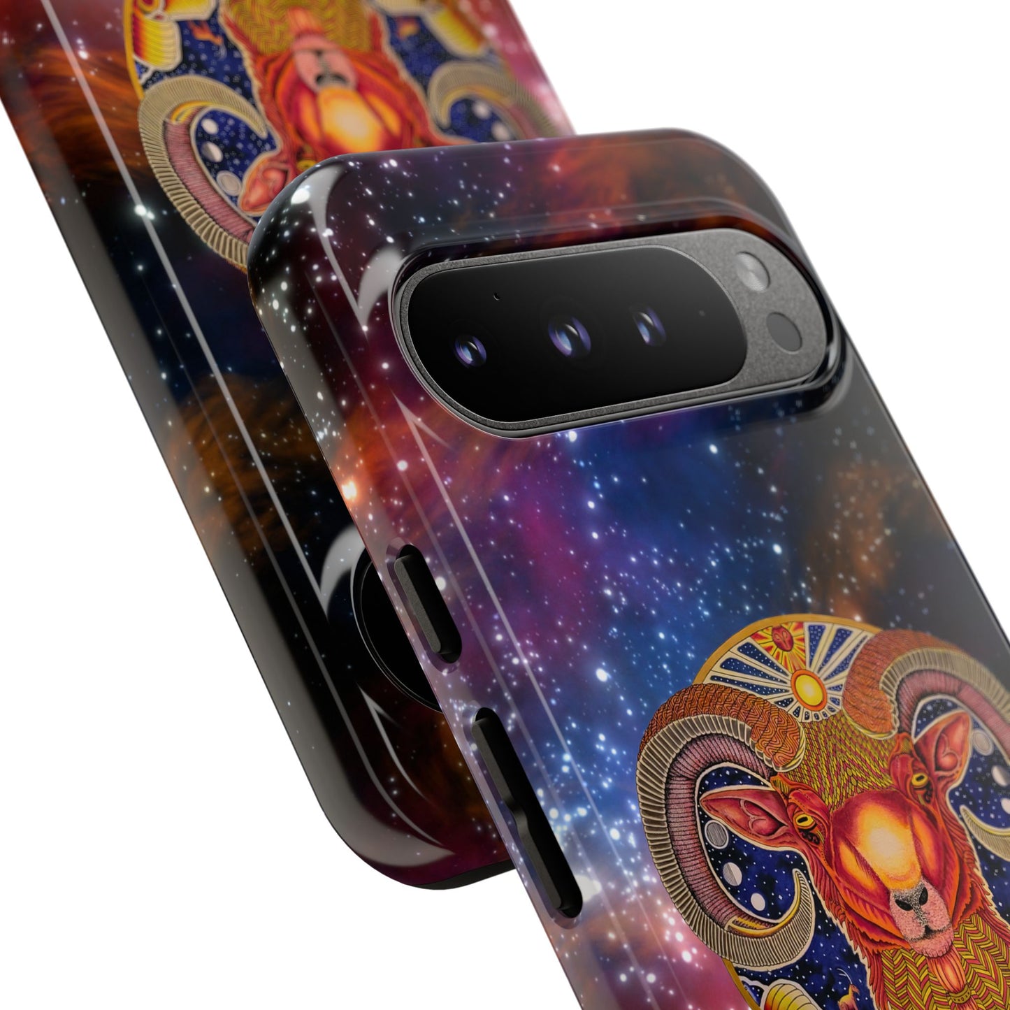 Aries Zodiac Tough Phone Case – Hand-Drawn Celestial Design (Non-AI)