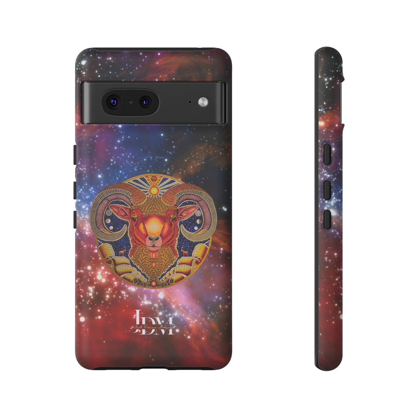 Aries Zodiac Tough Phone Case – Hand-Drawn Celestial Design (Non-AI)