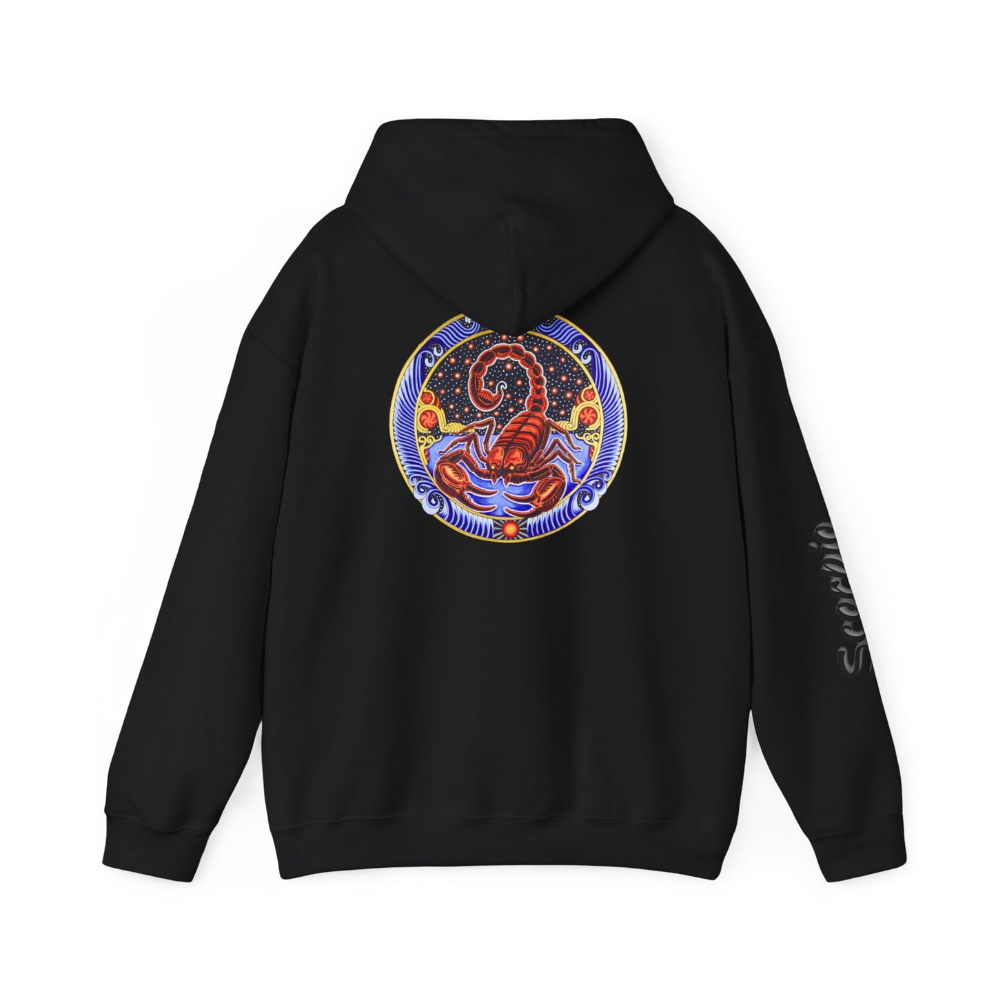 Scorpio Zodiac Hoodie – Hand-Drawn Celestial Design (Non-AI)