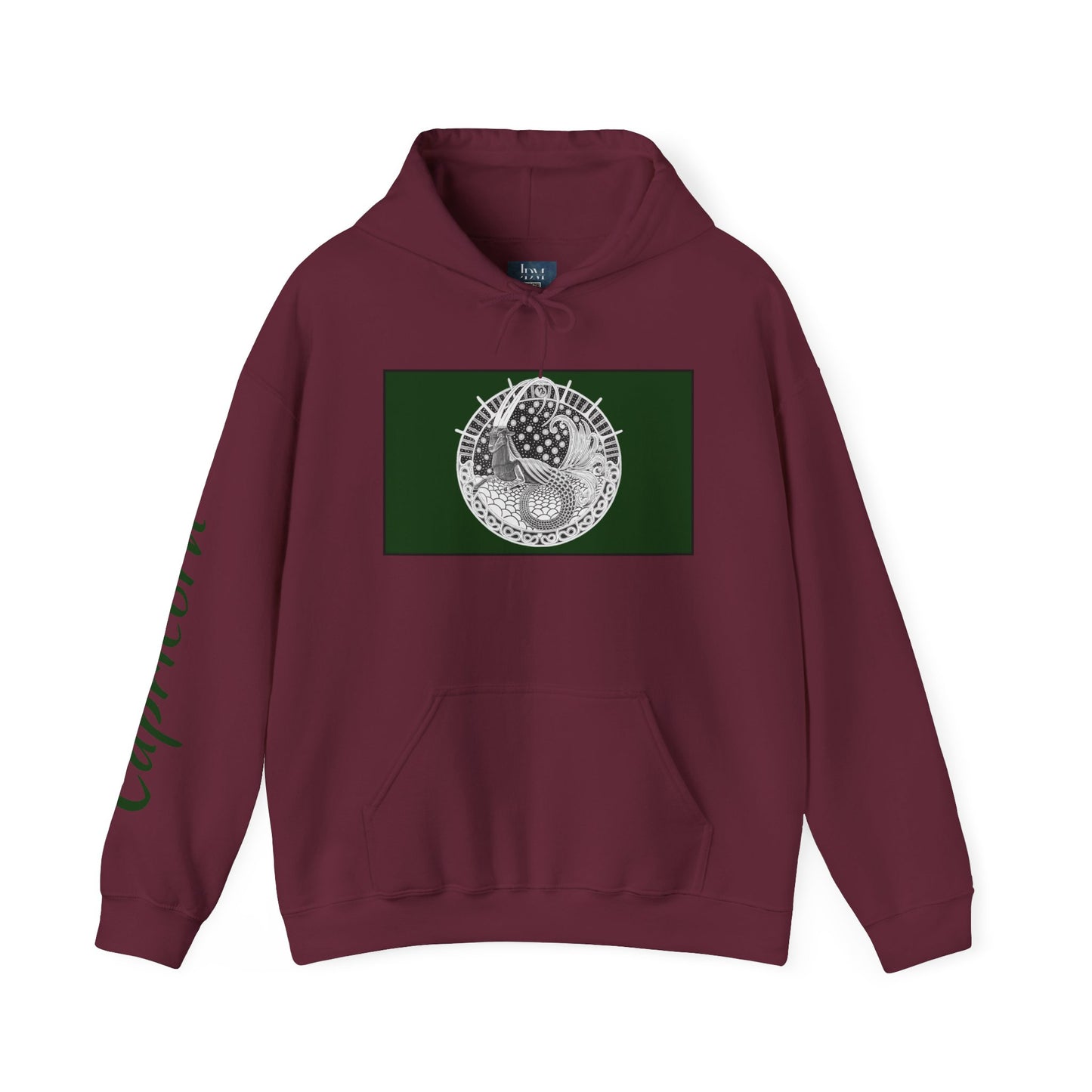 Capricorn Zodiac Hoodie – Hand-Drawn Celestial Design (Non-AI) Universal