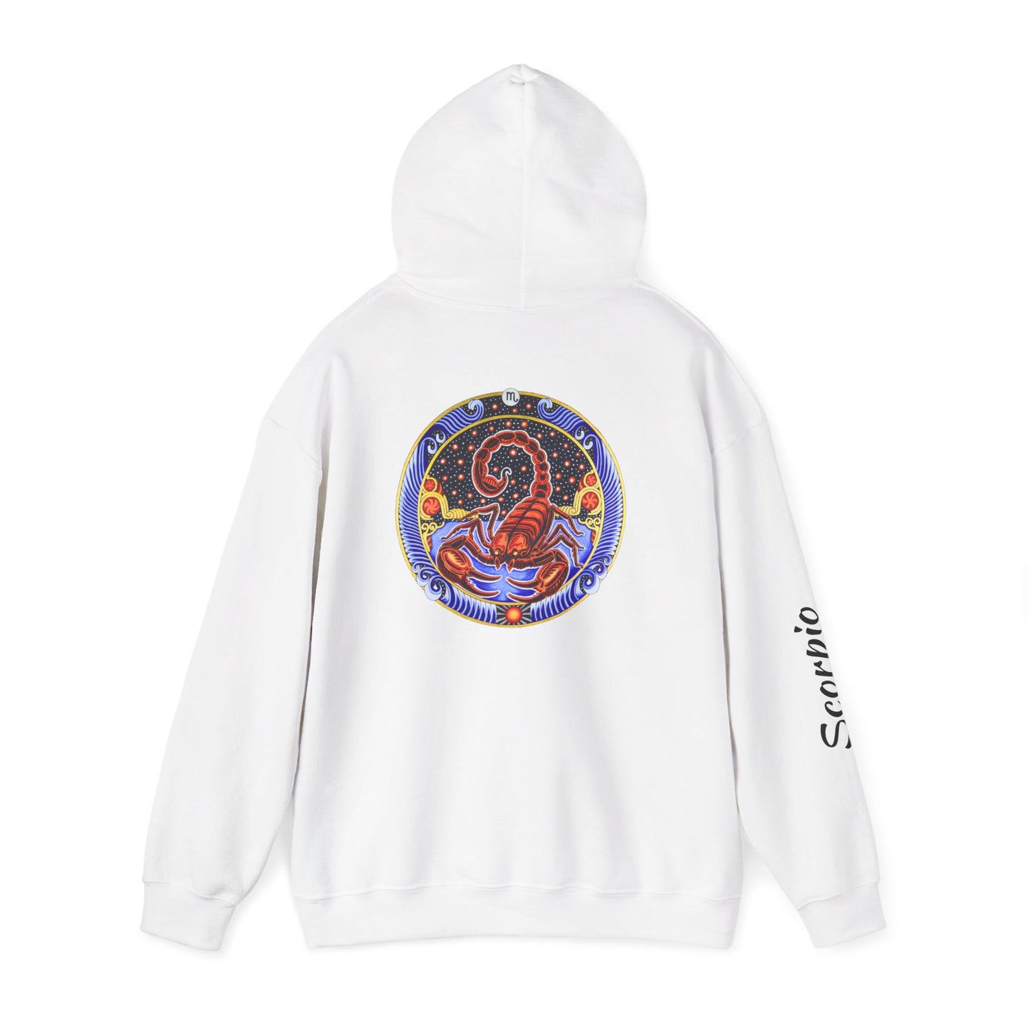 Scorpio Zodiac Hoodie – Hand-Drawn Celestial Design (Non-AI)
