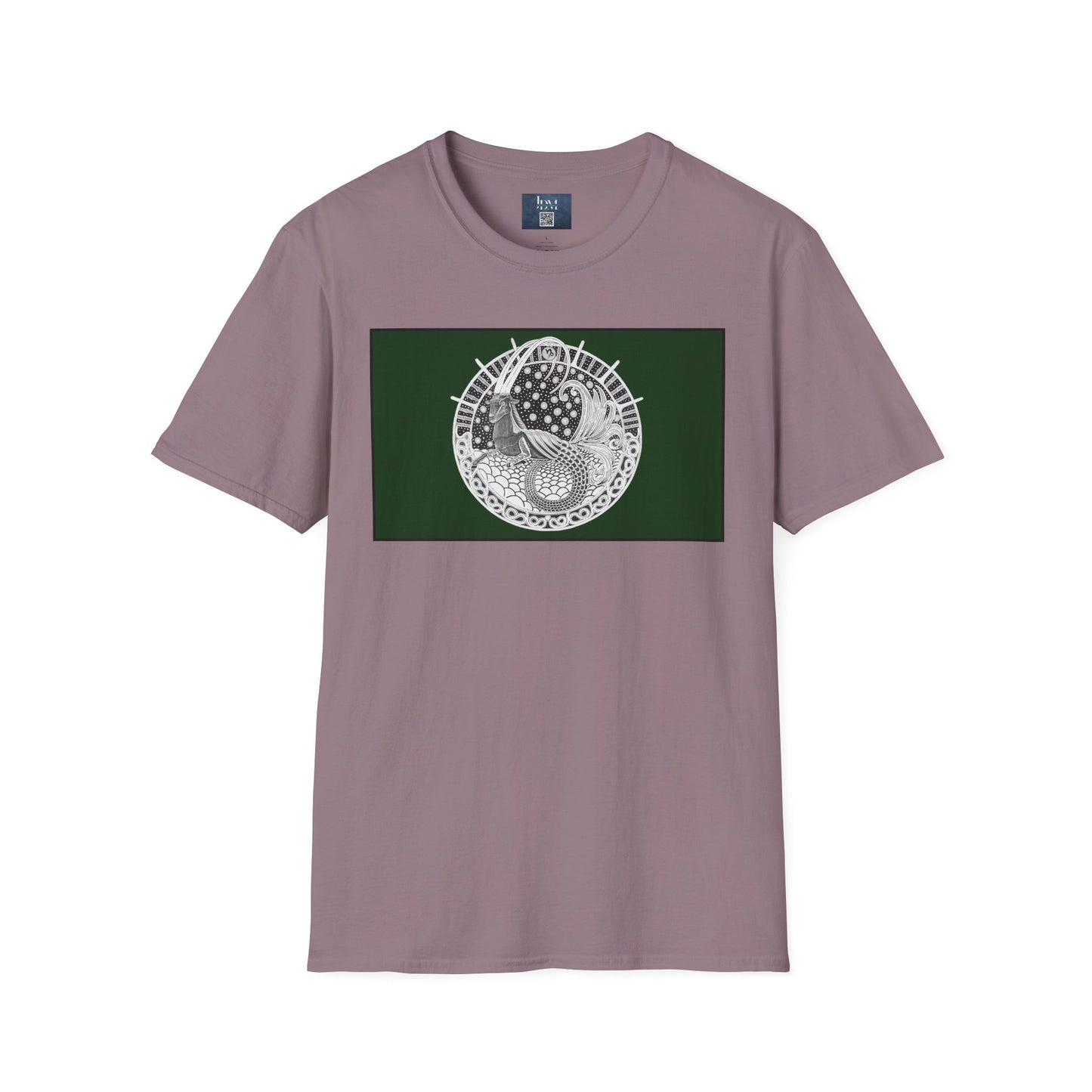 Capricorn Zodiac Crew Neck T-Shirt – Hand-Drawn Celestial Design (Non-AI) Universal
