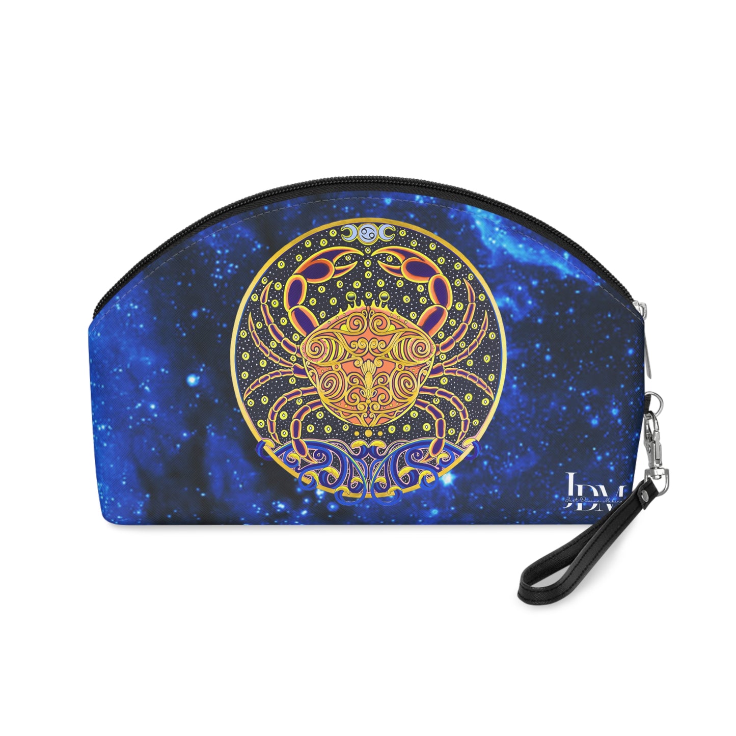 Cancer Zodiac Makeup Bag – Hand-Drawn Celestial Design (Non-AI)