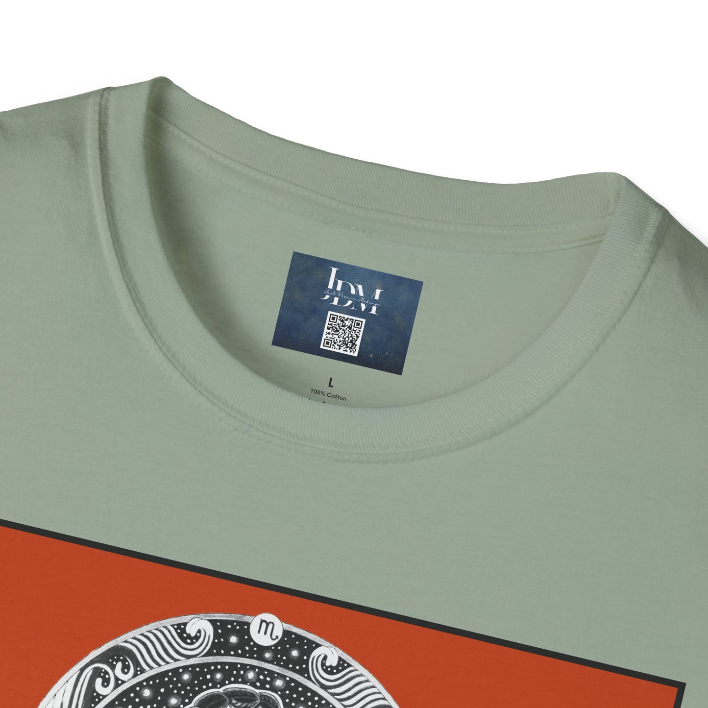 Scorpio Zodiac Crew Neck T-Shirt – Hand-Drawn Celestial Design (Non-AI) Universal