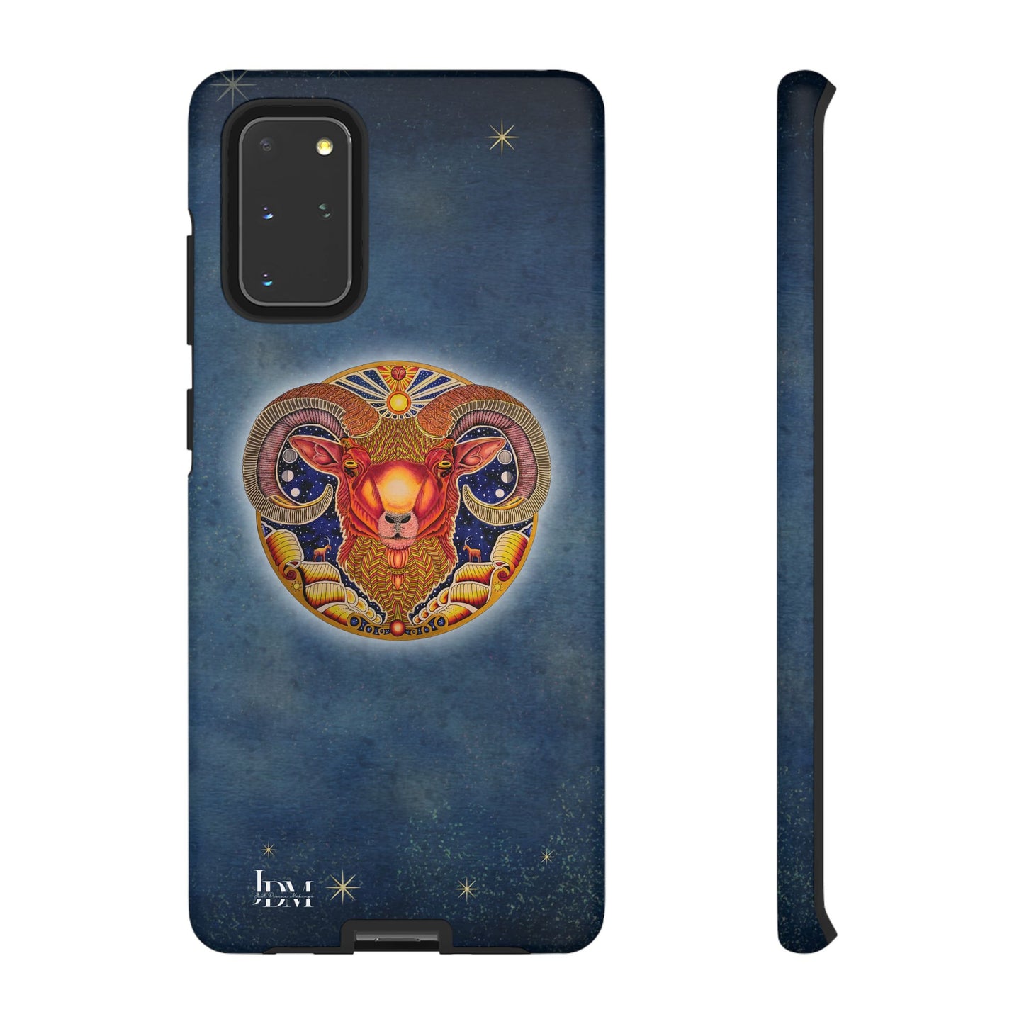 Aries Zodiac Phone Case - Hand-Drawn Celestial Design (Non-AI)