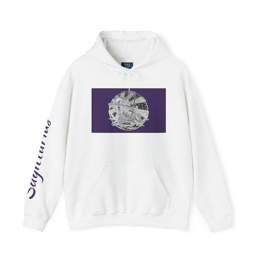 Sagittarius Zodiac Hoodie – Hand-Drawn Celestial Design (Non-AI) Universal