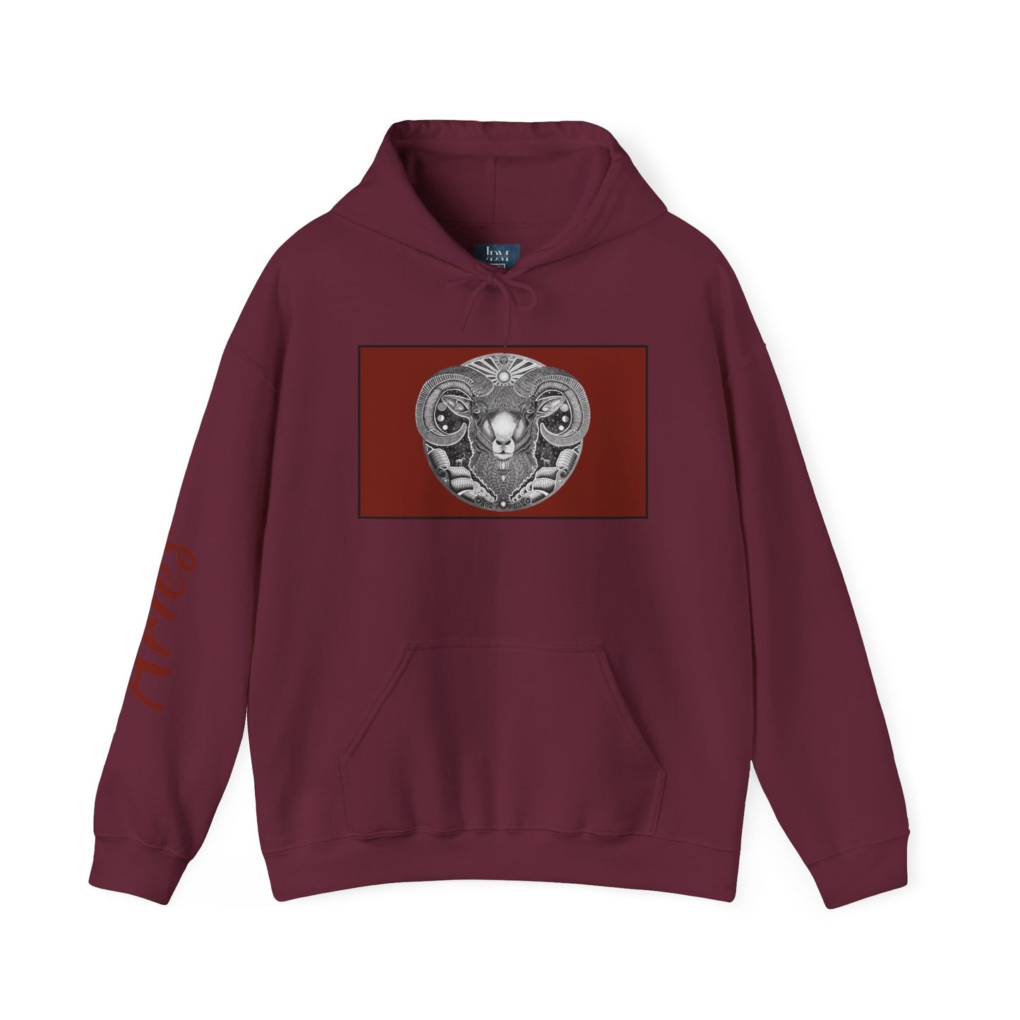 Aries Zodiac Hoodie - Hand-Drawn Celestial Design (Non-AI) Universal