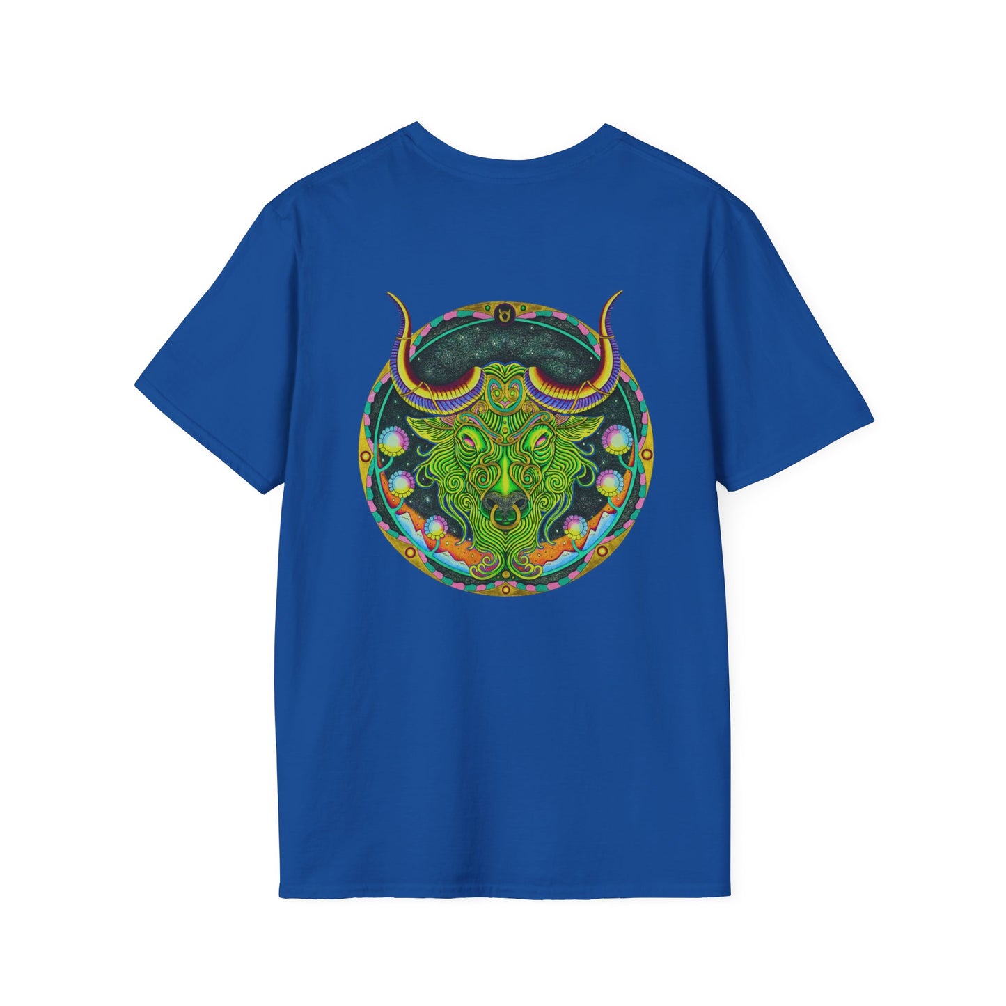 Taurus Zodiac Softstyle  T-Shirt - Hand-Drawn Celestial Design (Non-AI)