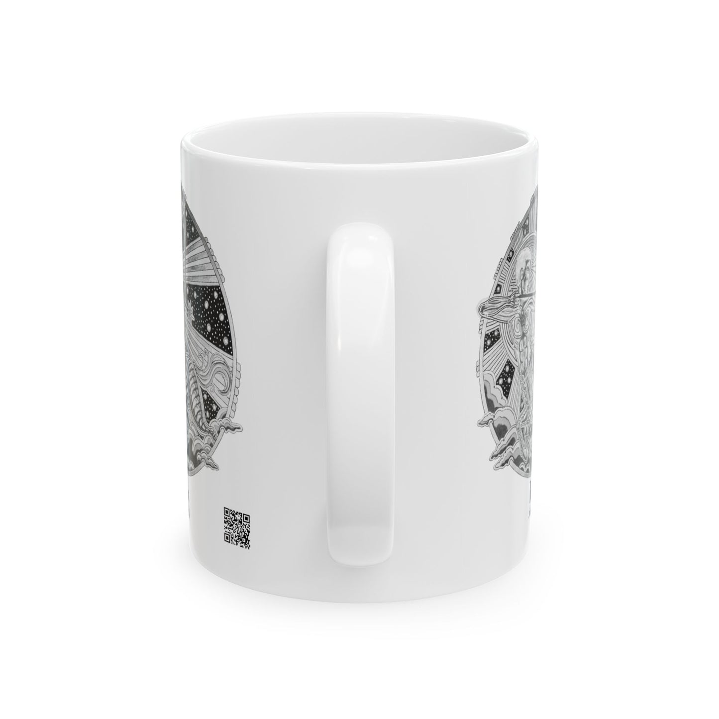 Sagittarius Zodiac Mug – Hand-Drawn Celestial Design (Non-AI) Universal