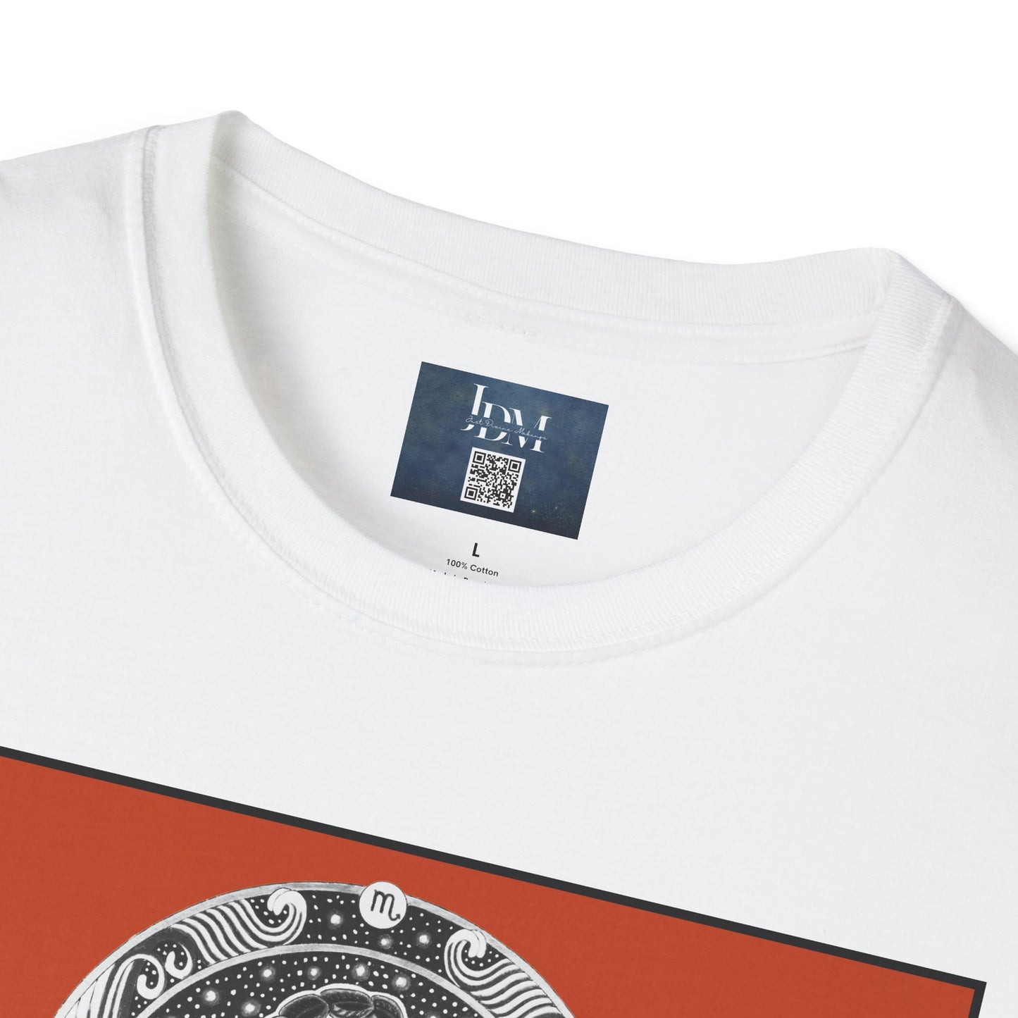 Scorpio Zodiac Crew Neck T-Shirt – Hand-Drawn Celestial Design (Non-AI) Universal