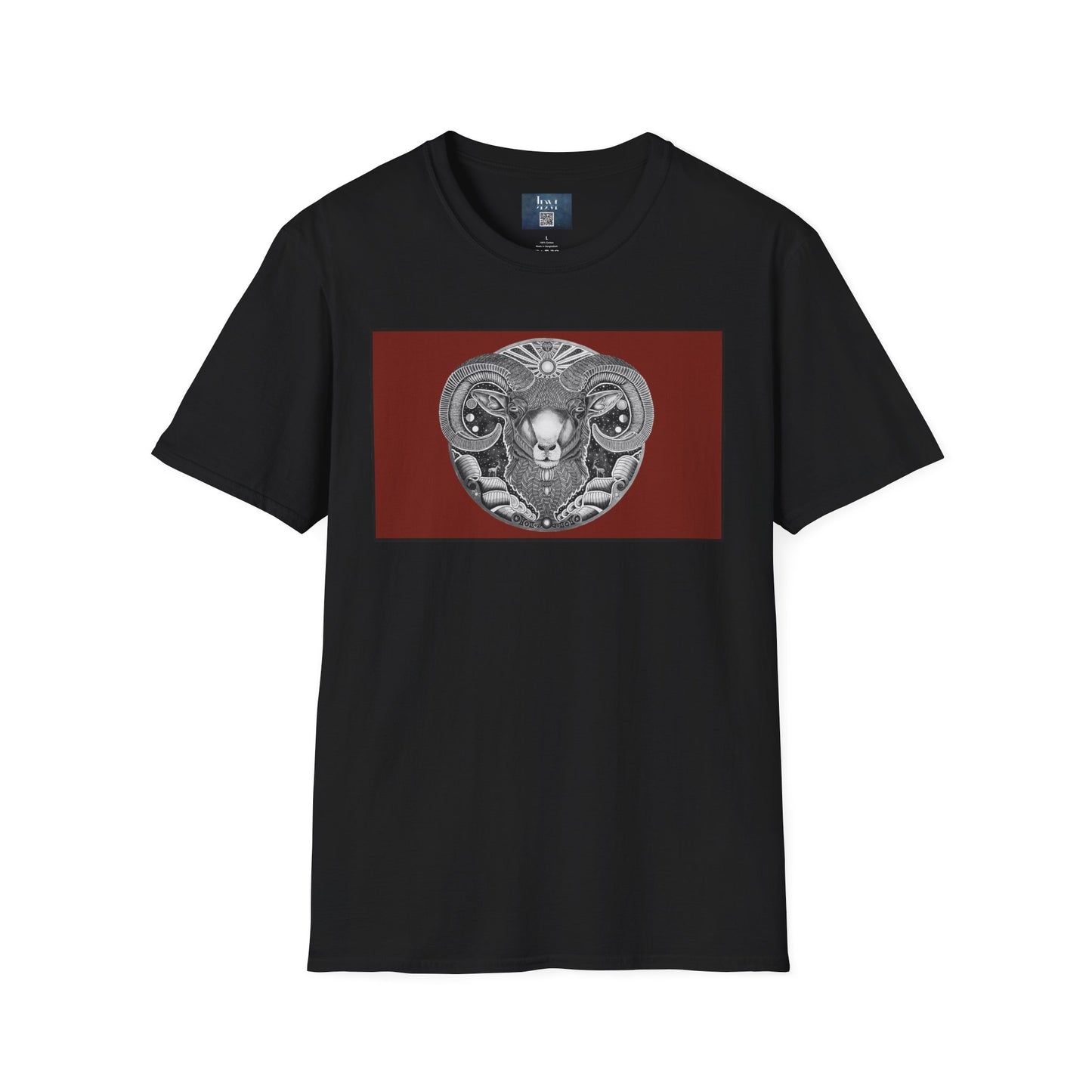 Aries Zodiac Softstyle T-Shirt - Hand-Drawn Celestial Design (Non-AI) Universal