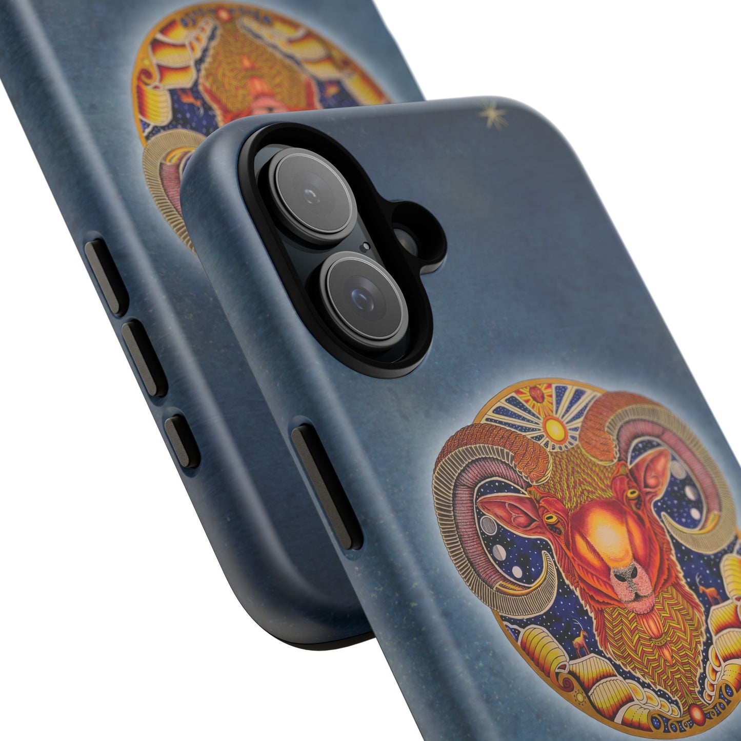 Aries Zodiac Phone Case - Hand-Drawn Celestial Design (Non-AI)