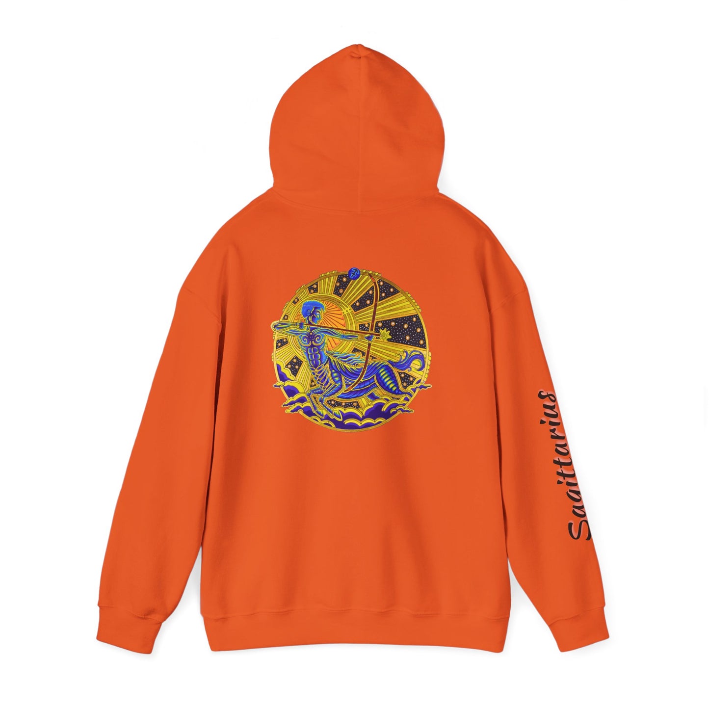 Sagittarius Zodiac Hoodie – Hand-Drawn Celestial Design (Non-AI)