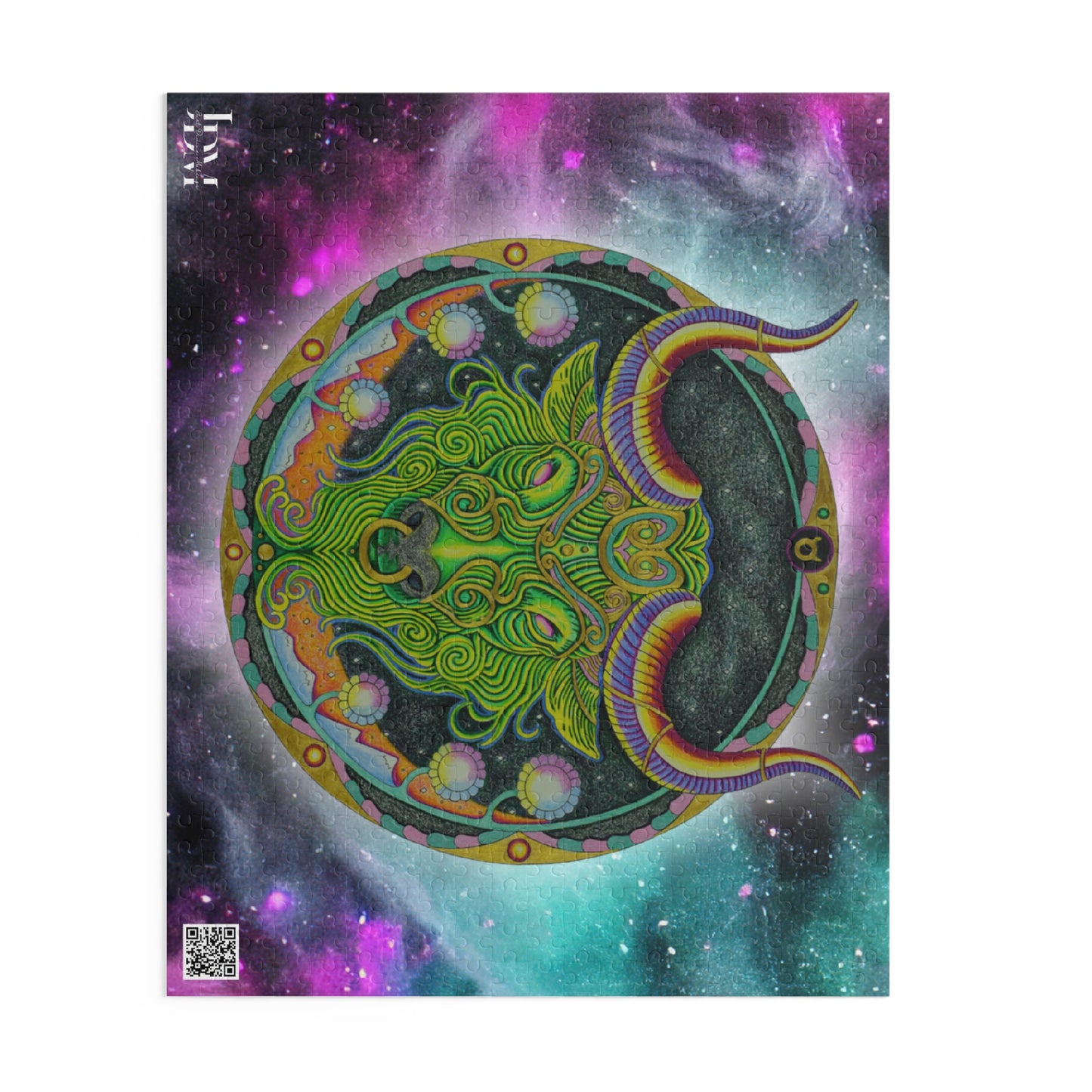 Taurus Zodiac Puzzle - Hand-Drawn Celestial Design (Non-AI)