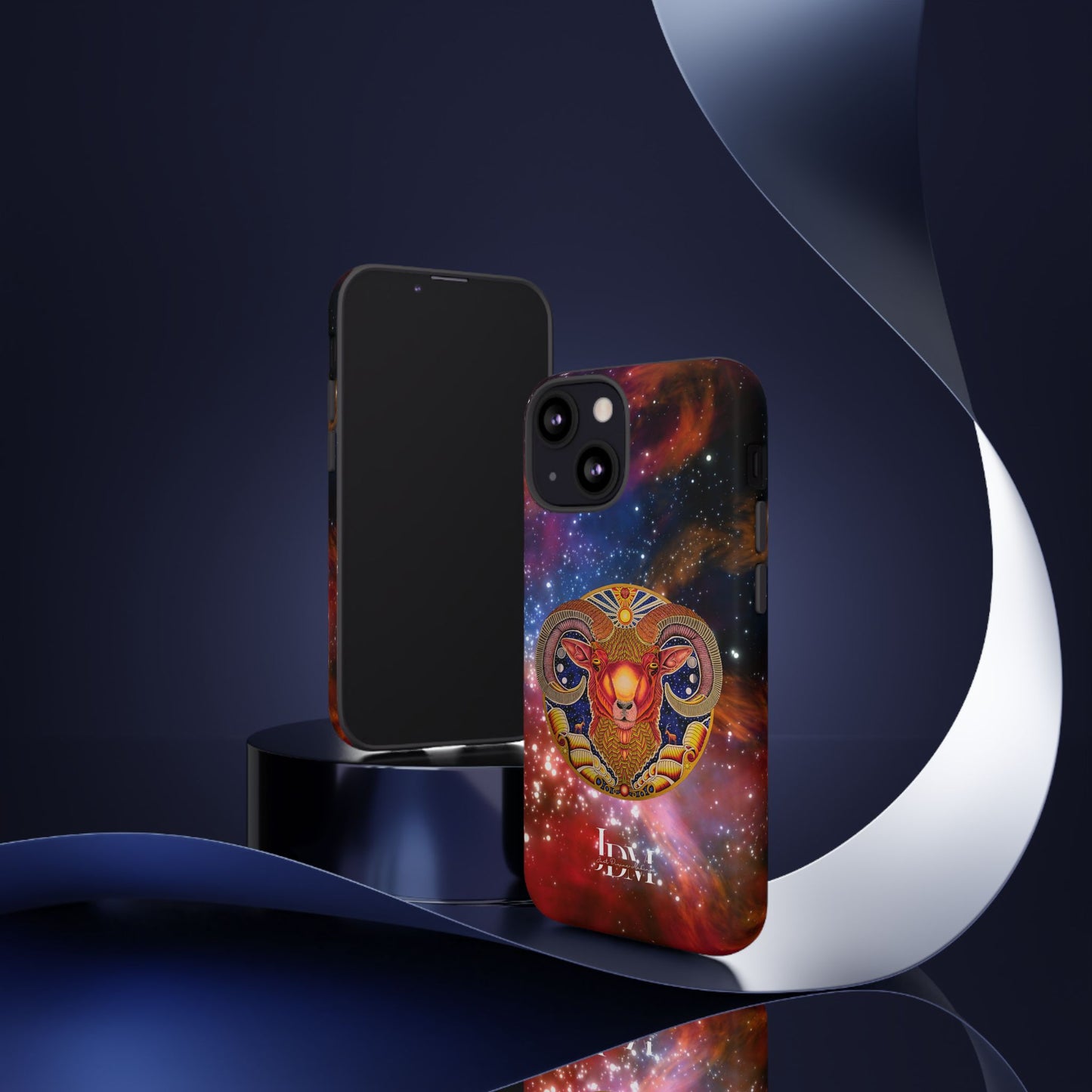 Aries Zodiac Tough Phone Case – Hand-Drawn Celestial Design (Non-AI)