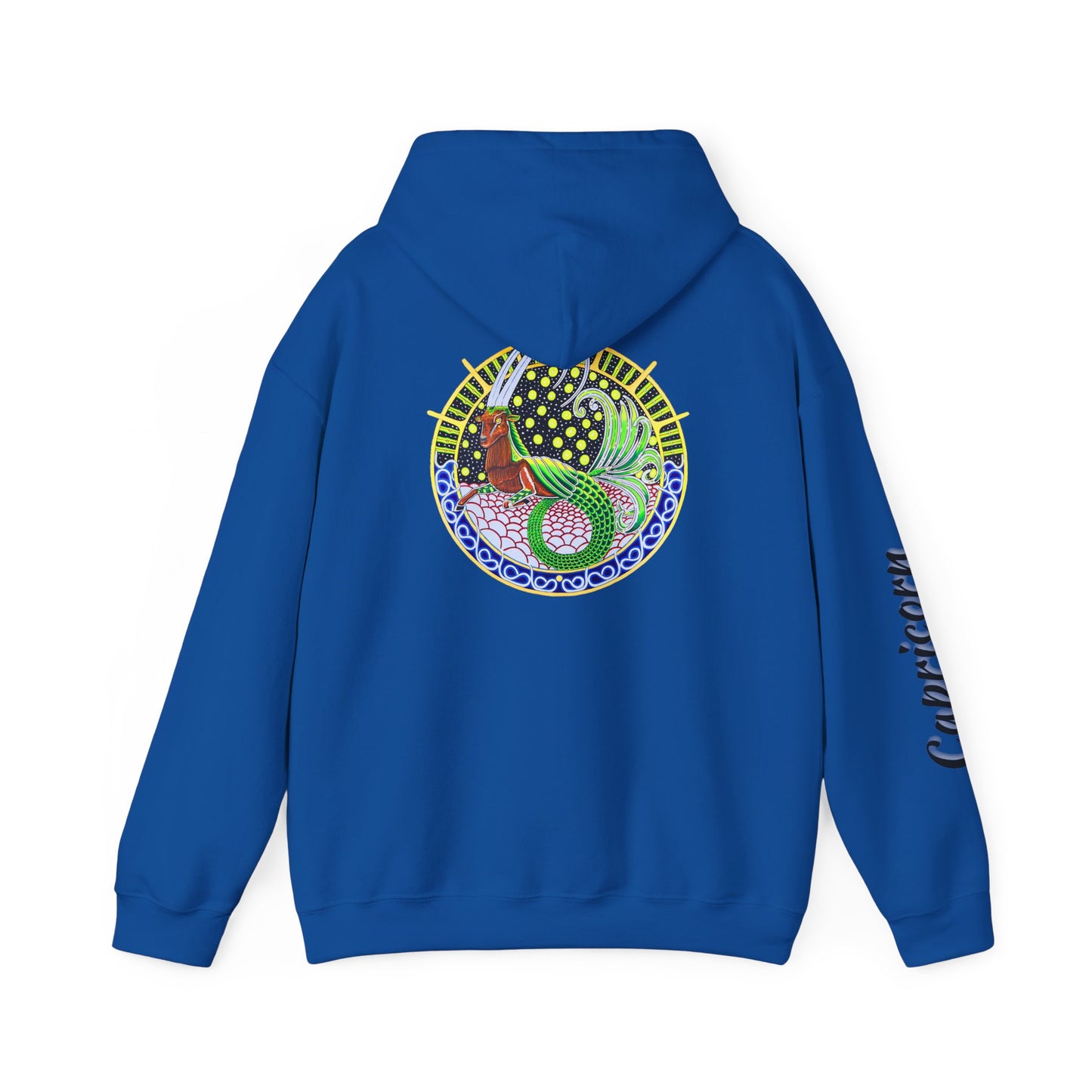 Capricorn Zodiac Hoodie – Hand-Drawn Celestial Design (Non-AI)