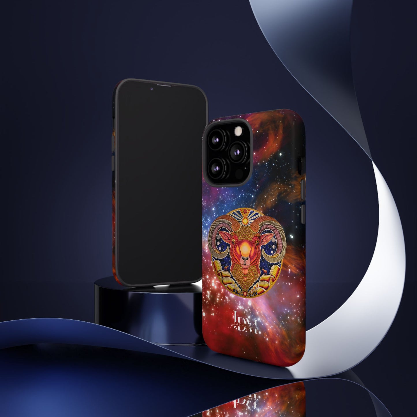 Aries Zodiac Tough Phone Case – Hand-Drawn Celestial Design (Non-AI)