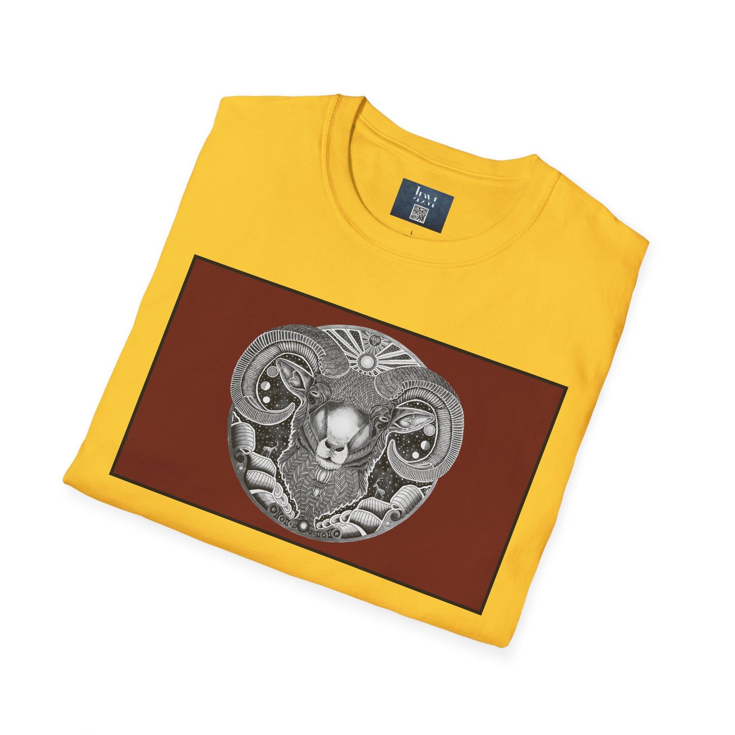 Aries Zodiac Softstyle T-Shirt - Hand-Drawn Celestial Design (Non-AI) Universal