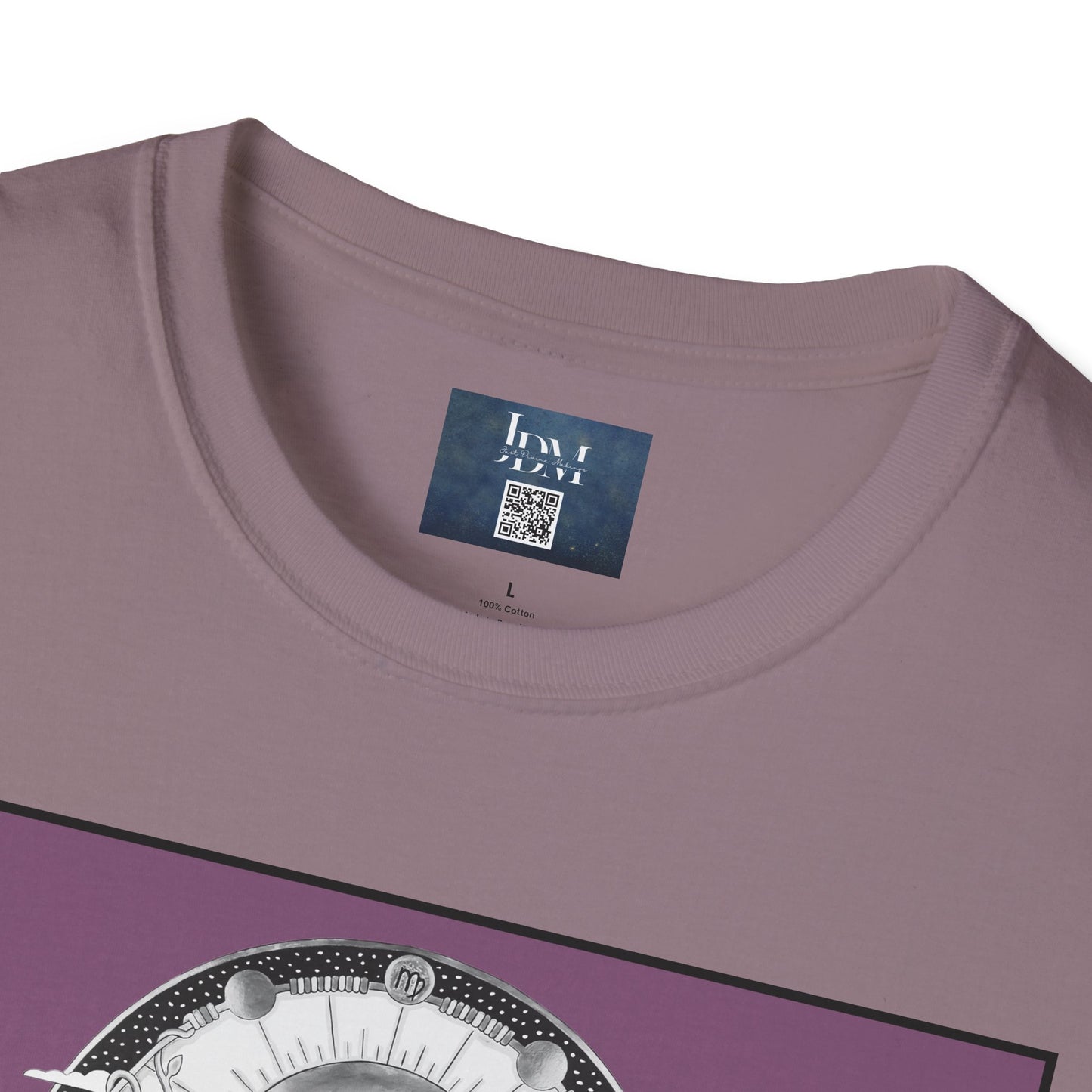 Virgo Zodiac Crew Neck T-Shirt – Hand-Drawn Celestial Design (Non-AI) Universal