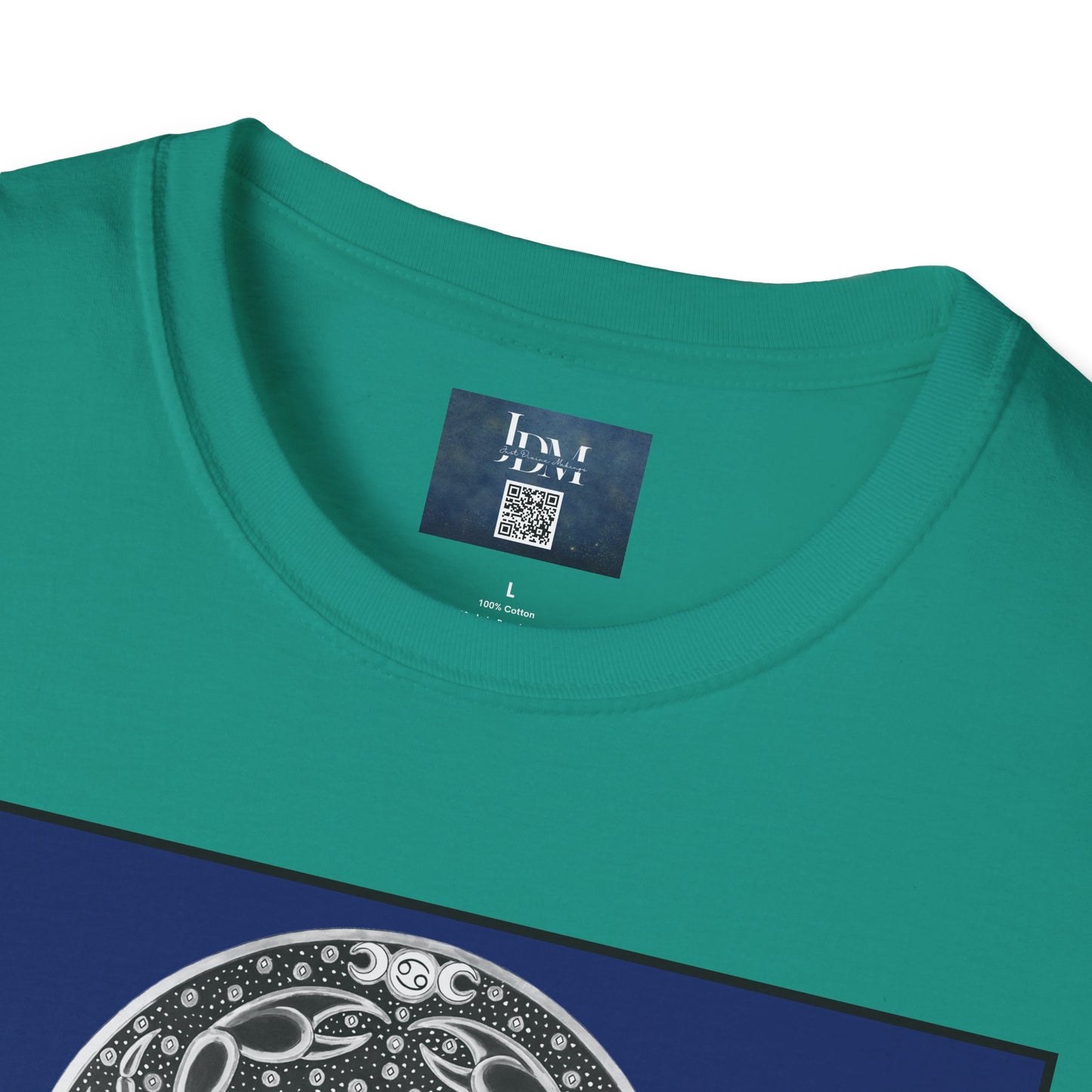 Cancer Zodiac Crew Neck T-Shirt – Hand-Drawn Celestial Design (Non-AI) Universal