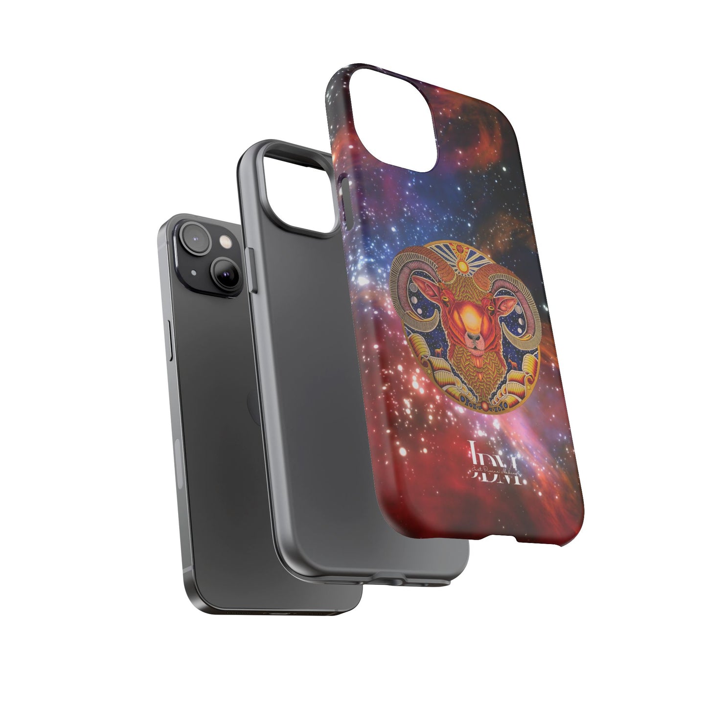 Aries Zodiac Tough Phone Case – Hand-Drawn Celestial Design (Non-AI)