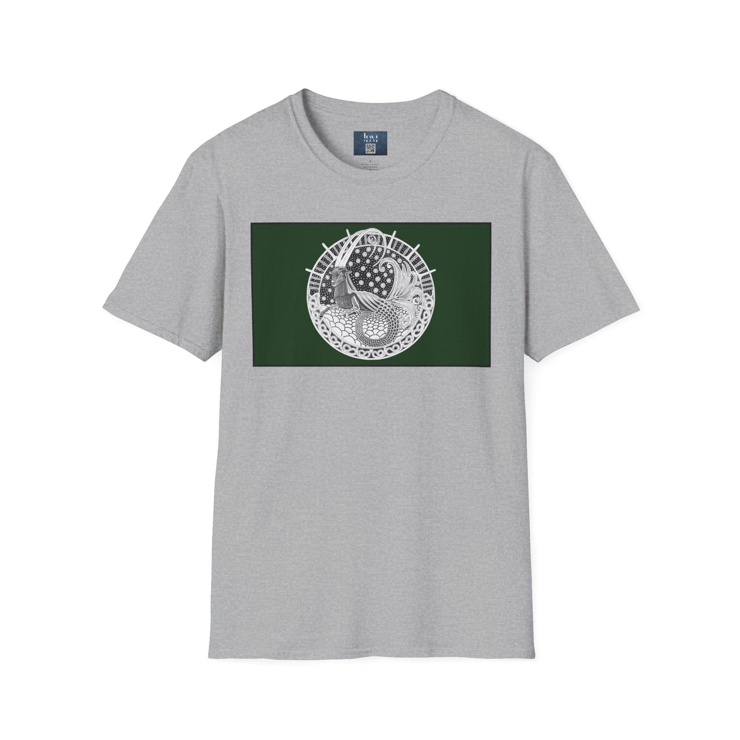 Capricorn Zodiac Crew Neck T-Shirt – Hand-Drawn Celestial Design (Non-AI) Universal