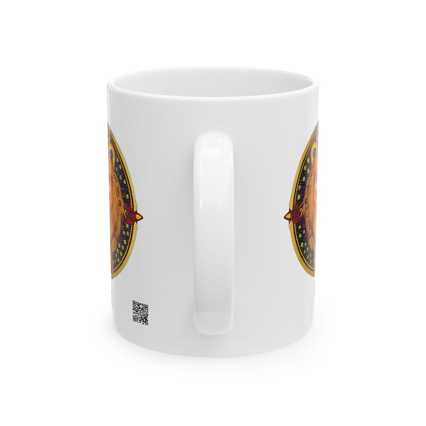Leo Zodiac Mug – Hand-Drawn Celestial Design (Non-AI)