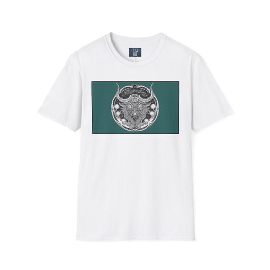 Taurus Zodiac Softstyle  T-Shirt - Hand-Drawn Celestial Design (Non-AI) Universal