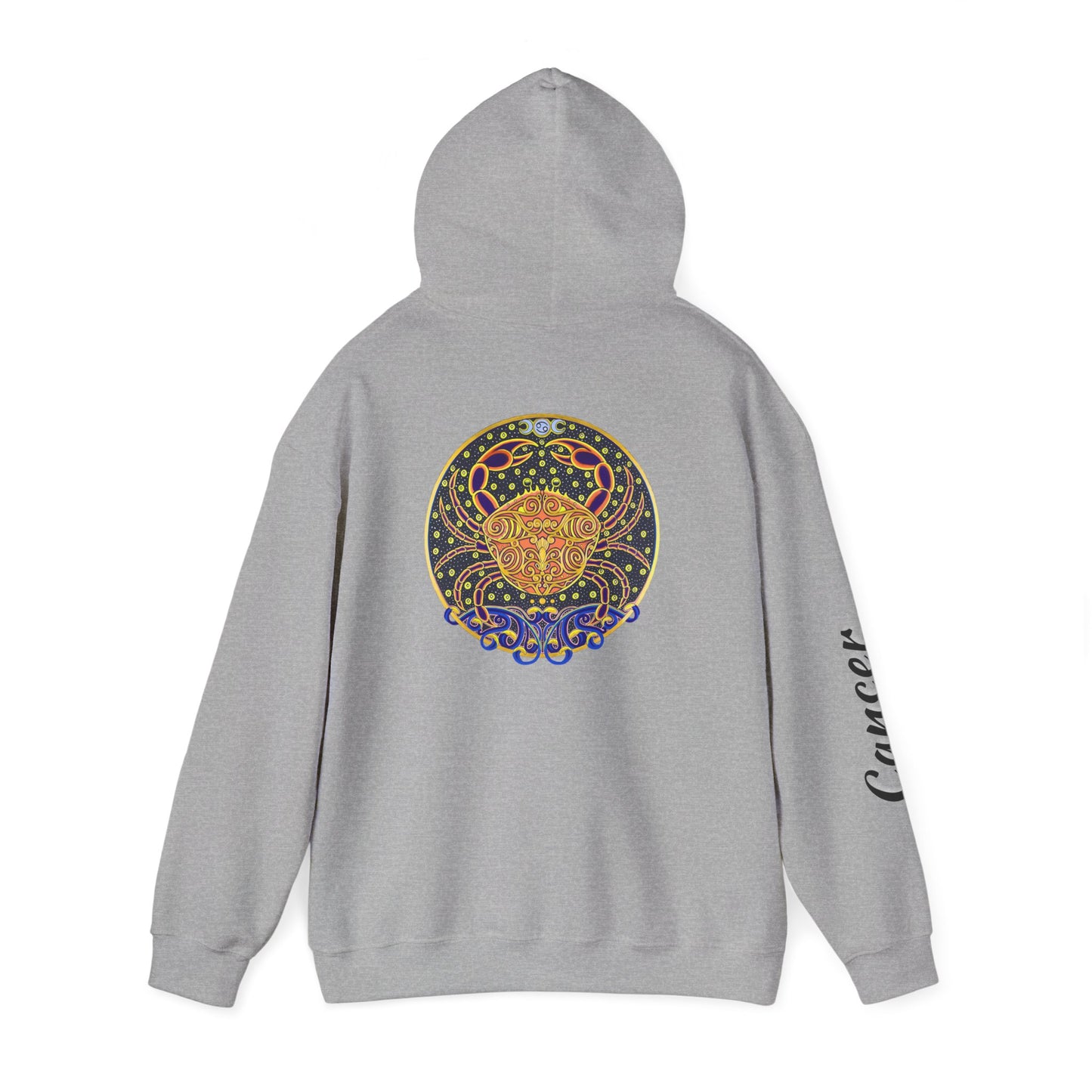Cancer Zodiac Hoodie – Hand-Drawn Celestial Design (Non-AI)