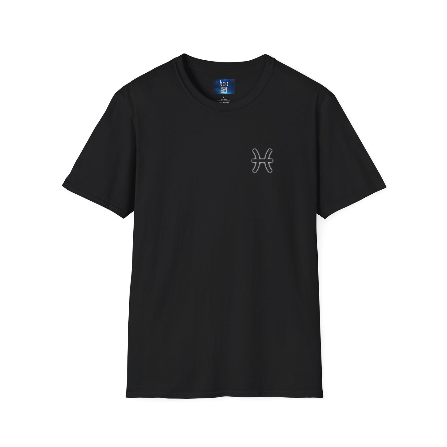 Pisces Zodiac SoftStyle T-Shirt - Hand-Drawn Celestial Design (Non-AI)