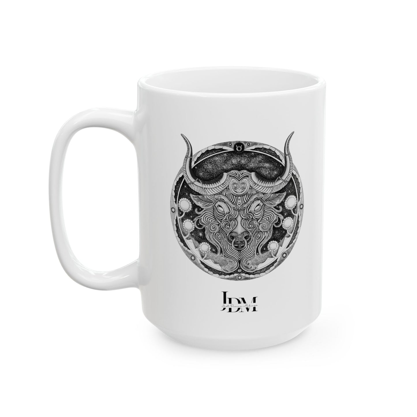 Taurus Zodiac Mug - Hand-Drawn Celestial Design (Non-AI) Universal