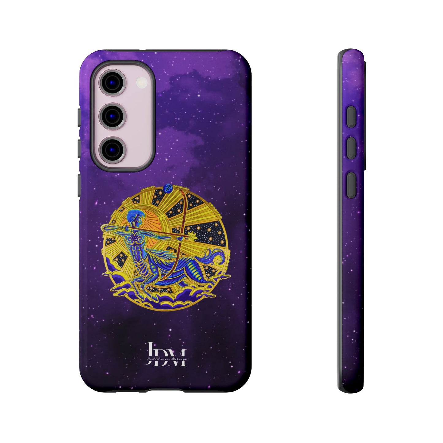 Sagittarius Zodiac Tough Phone Case – Hand-Drawn Celestial Design (Non-AI)