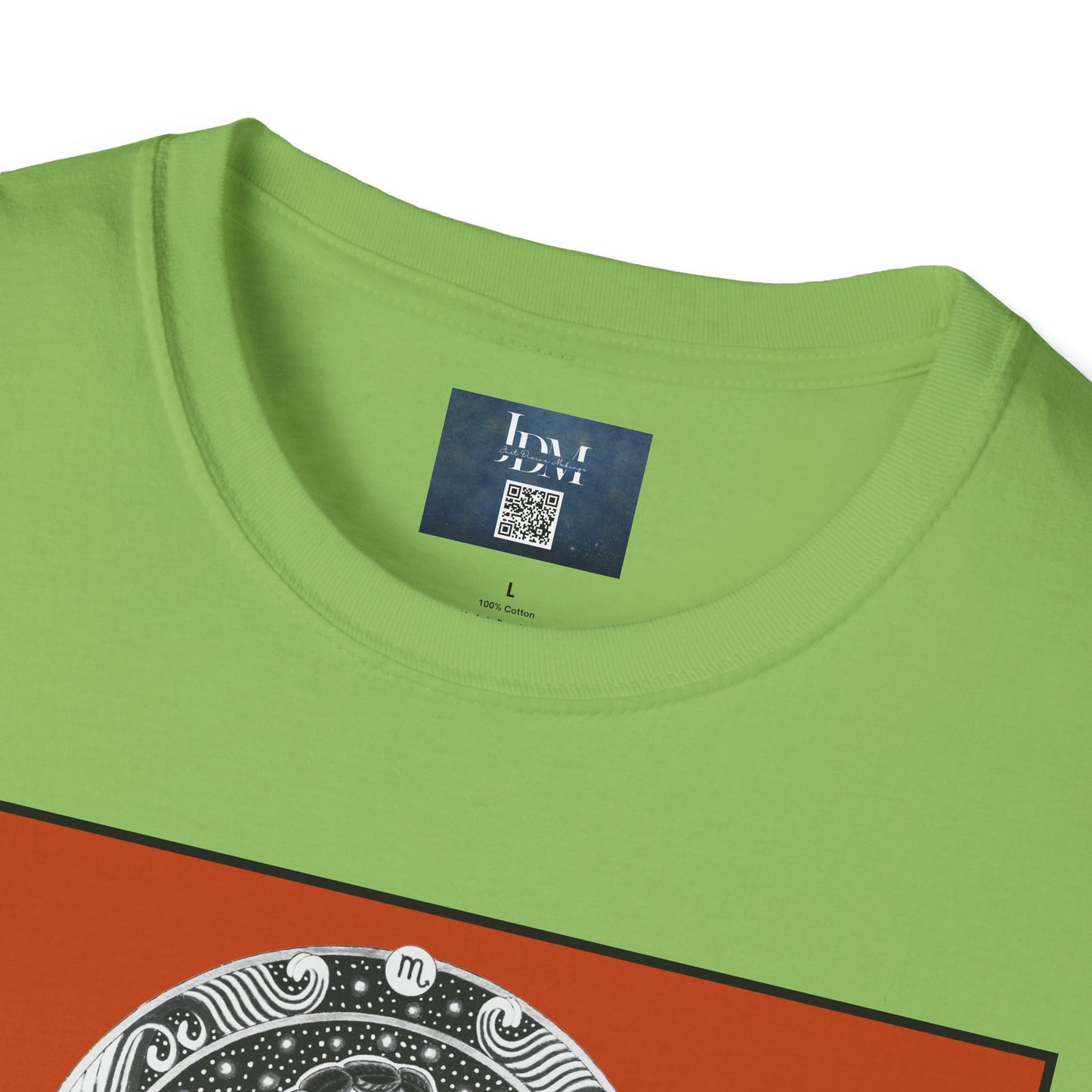 Scorpio Zodiac Crew Neck T-Shirt – Hand-Drawn Celestial Design (Non-AI) Universal