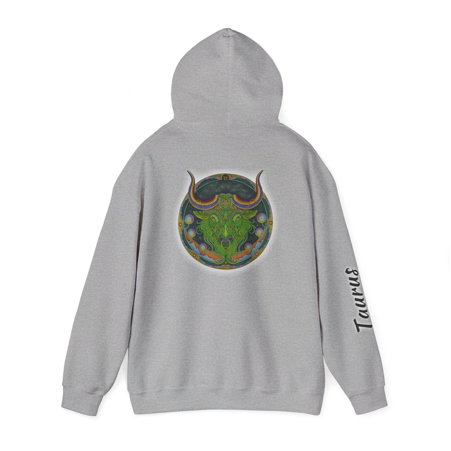 Taurus Zodiac Hoodie - Hand-Drawn Celestial Design (Non-AI)