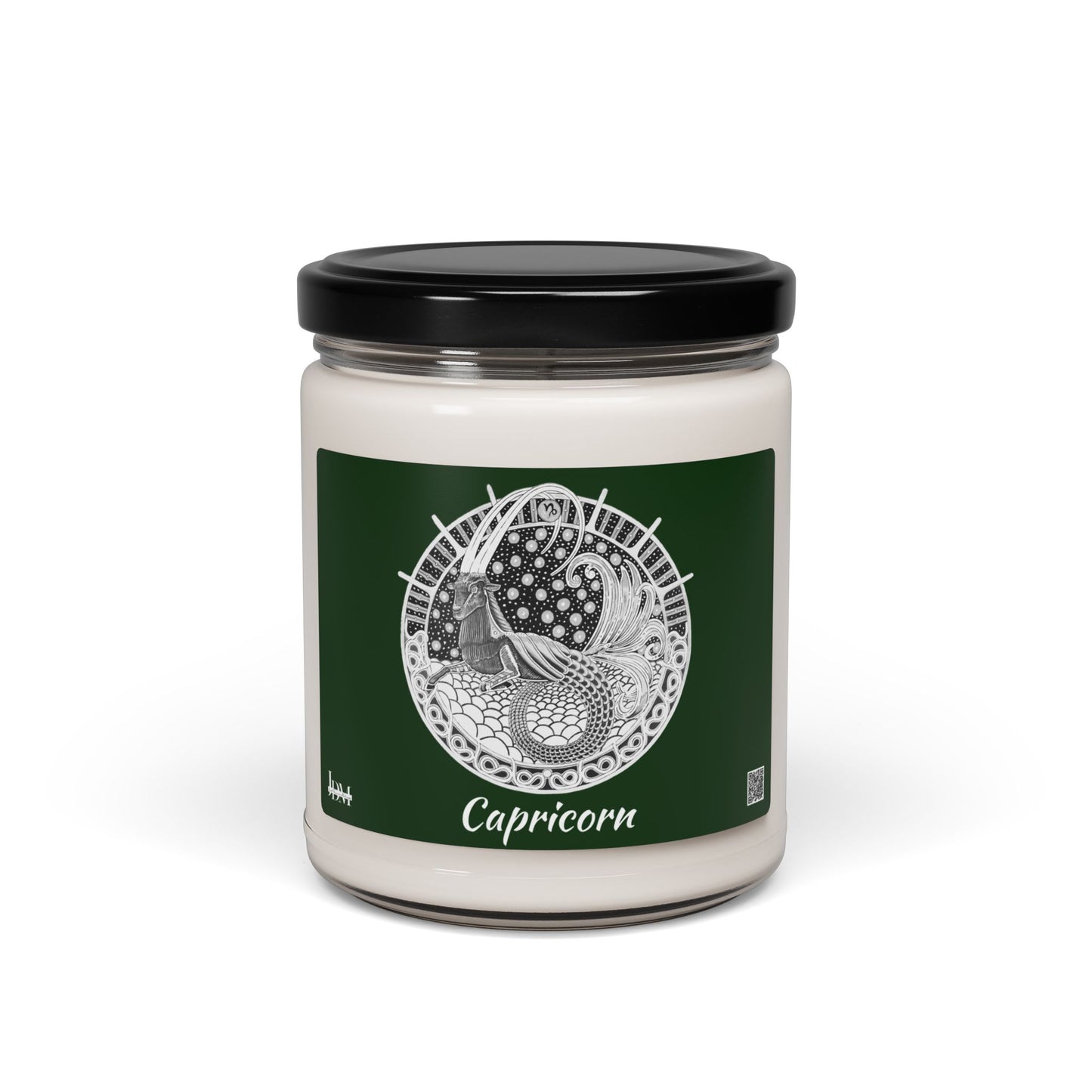 Hand-Drawn Capricorn Zodiac Soy Candle | Astrology Horoscope | Celestial Scented Vegan Candle | Fire Sign Birthday Gift | Non-AI Original Art | Universal Decor