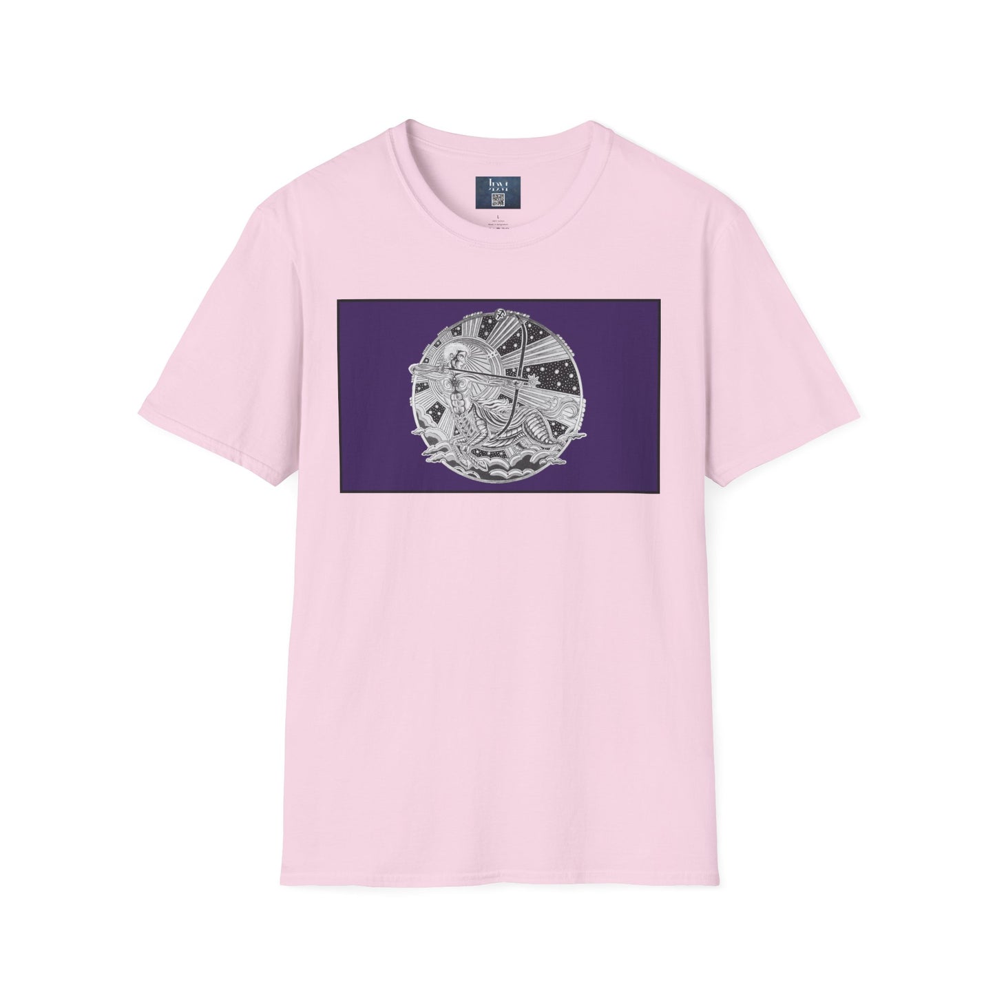 Sagittarius Zodiac Crew Neck T-Shirt – Hand-Drawn Celestial Design (Non-AI) Universal