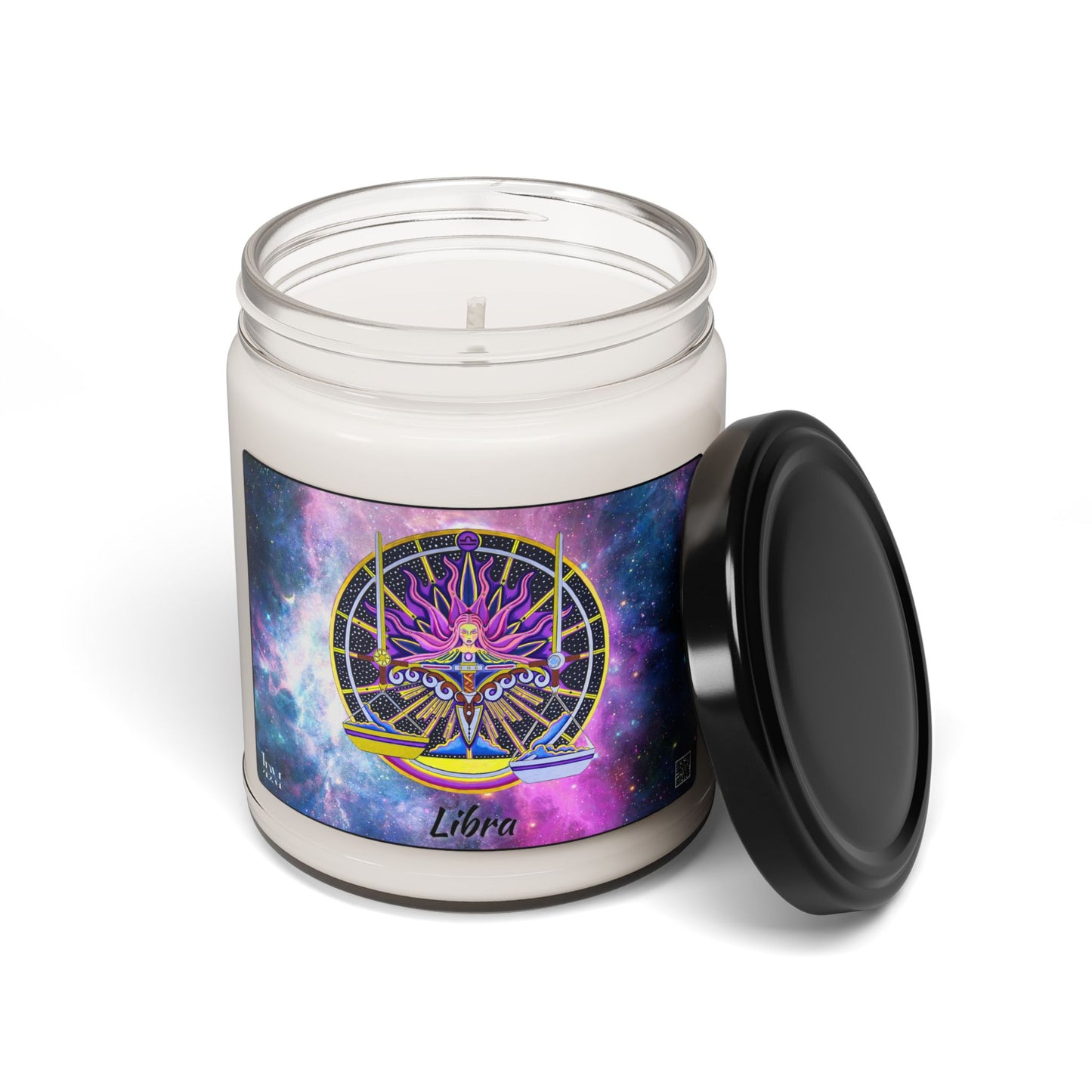 Libra Zodiac Soy Candle – Hand-Drawn Celestial Design (Non-AI)