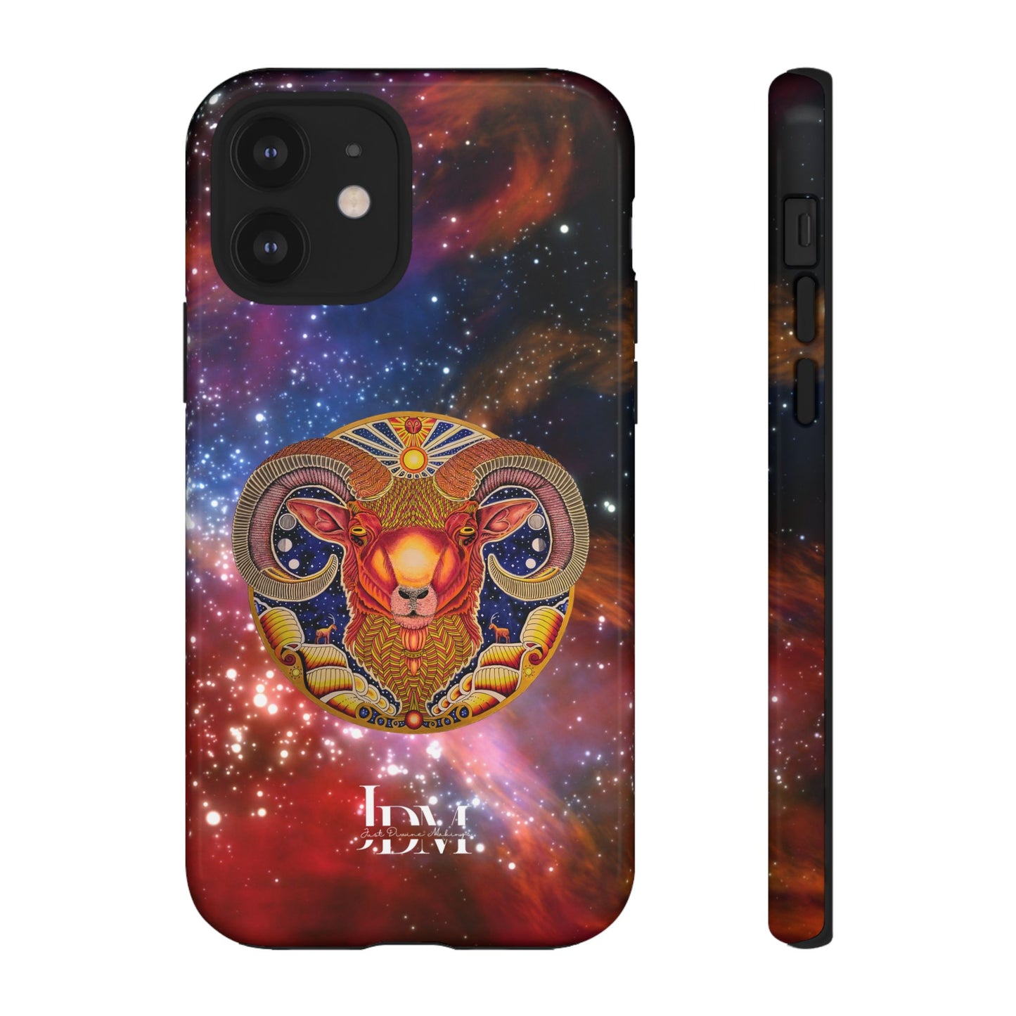 Aries Zodiac Tough Phone Case – Hand-Drawn Celestial Design (Non-AI)