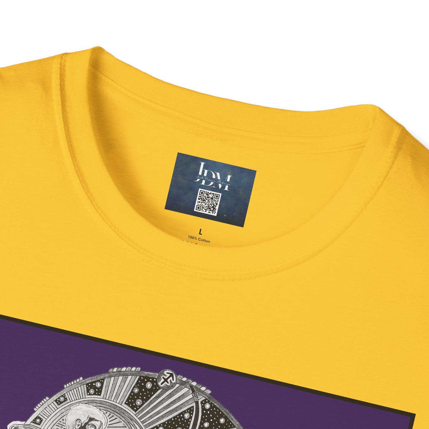 Sagittarius Zodiac Crew Neck T-Shirt – Hand-Drawn Celestial Design (Non-AI) Universal