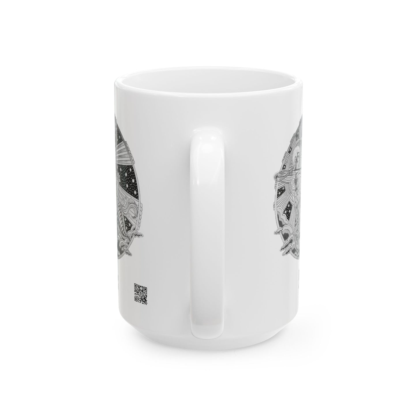 Sagittarius Zodiac Mug – Hand-Drawn Celestial Design (Non-AI) Universal