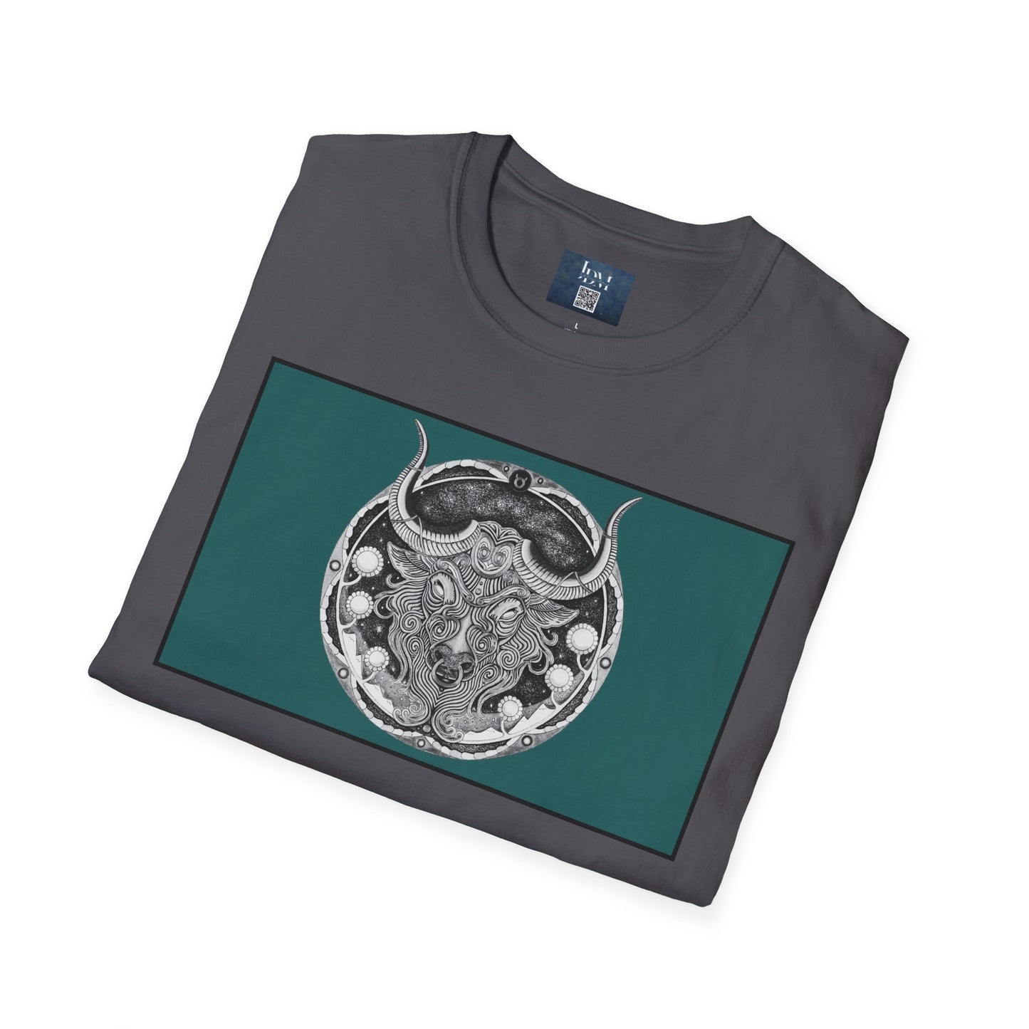 Taurus Zodiac Softstyle  T-Shirt - Hand-Drawn Celestial Design (Non-AI) Universal