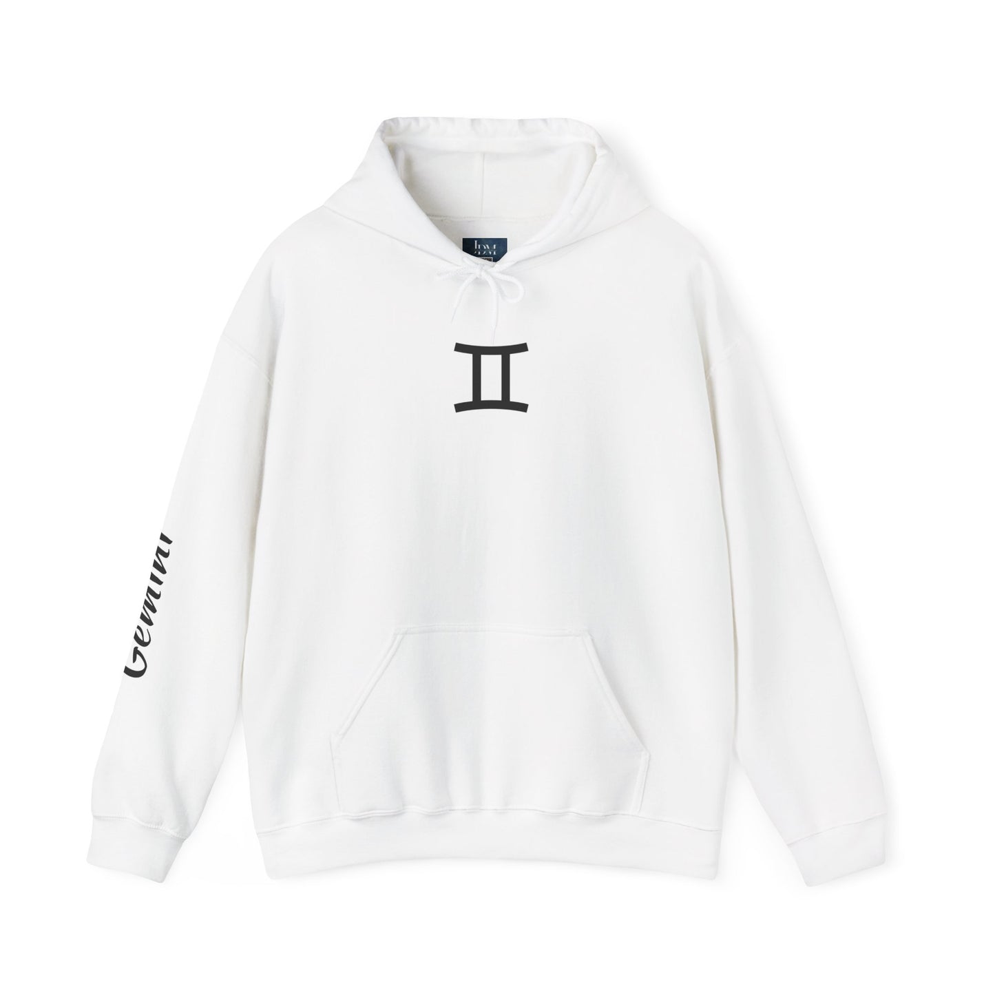 Gemini Zodiac Hoodie - Hand-Drawn Celestial Design (Non-AI)
