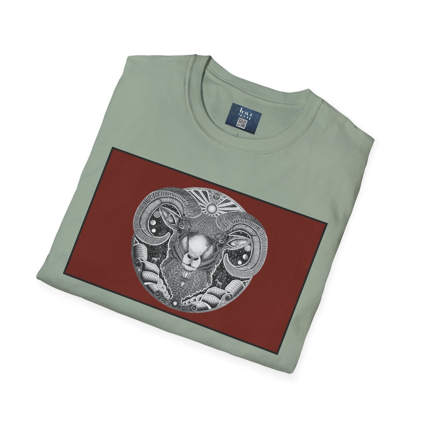 Aries Zodiac Softstyle T-Shirt - Hand-Drawn Celestial Design (Non-AI) Universal