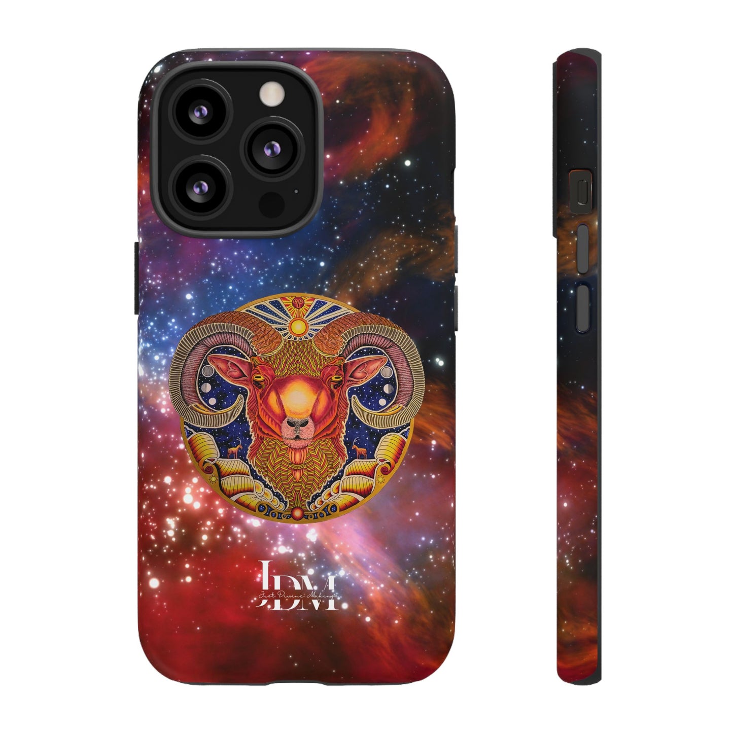Aries Zodiac Tough Phone Case – Hand-Drawn Celestial Design (Non-AI)