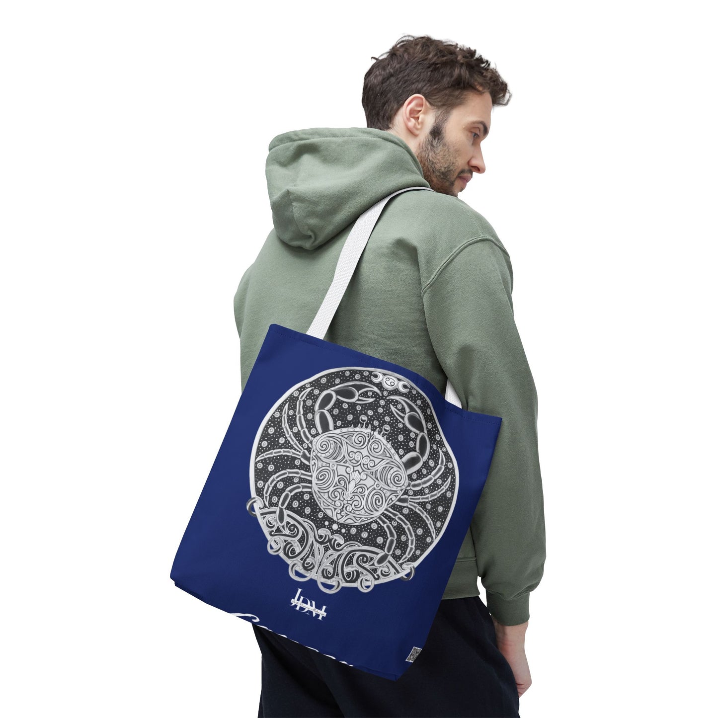 Cancer Zodiac Tote Bag - Hand-Drawn Celestial Design (Non-AI) Universal