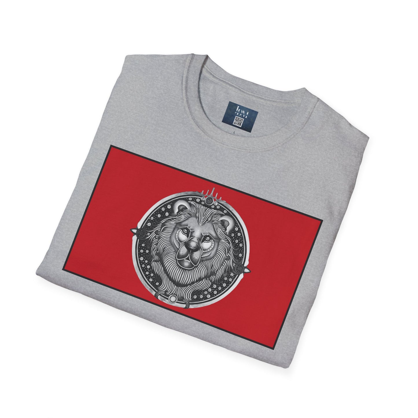 Leo Zodiac Crew Neck T-Shirt – Hand-Drawn Celestial Design (Non-AI) Universal