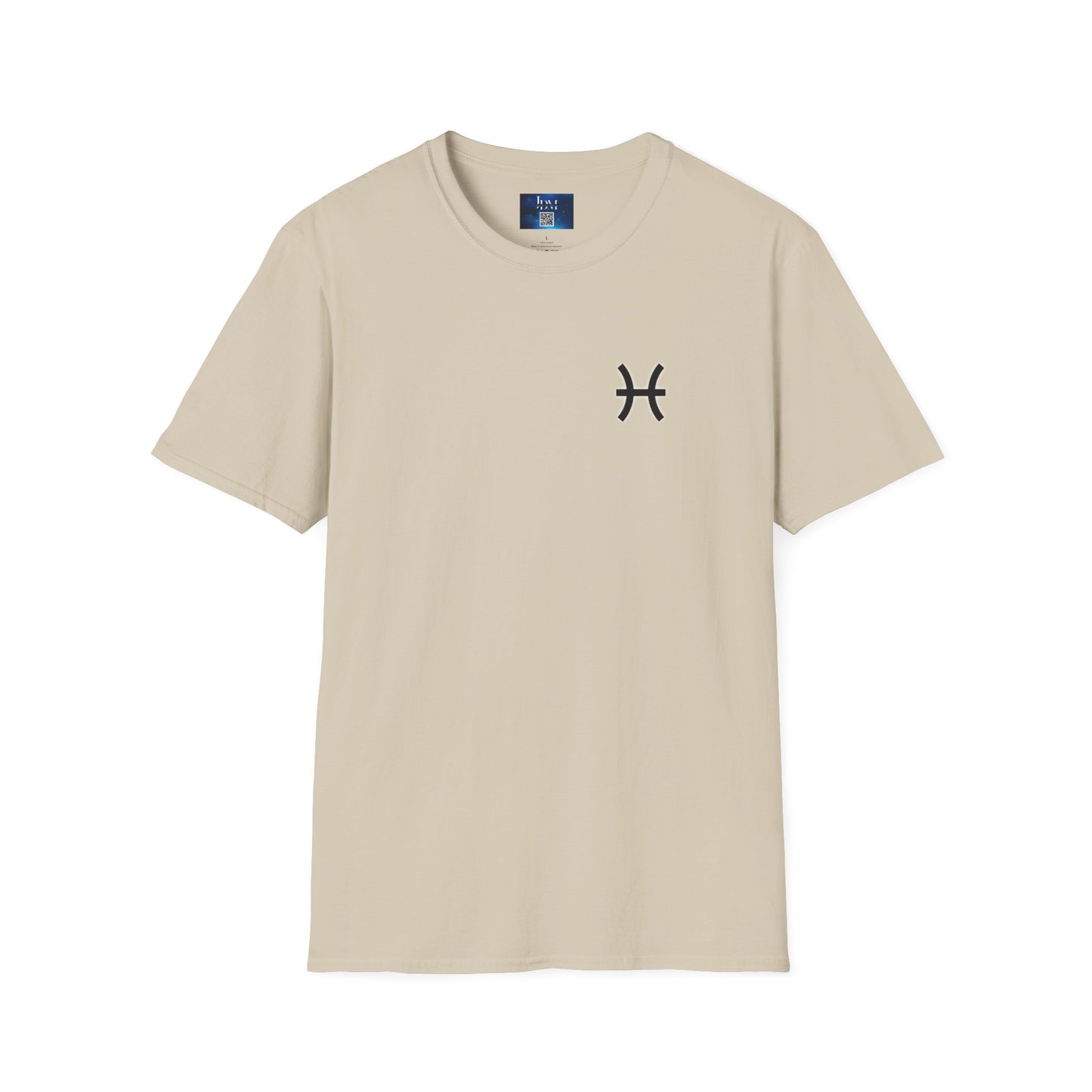 Pisces Zodiac SoftStyle T-Shirt - Hand-Drawn Celestial Design (Non-AI)