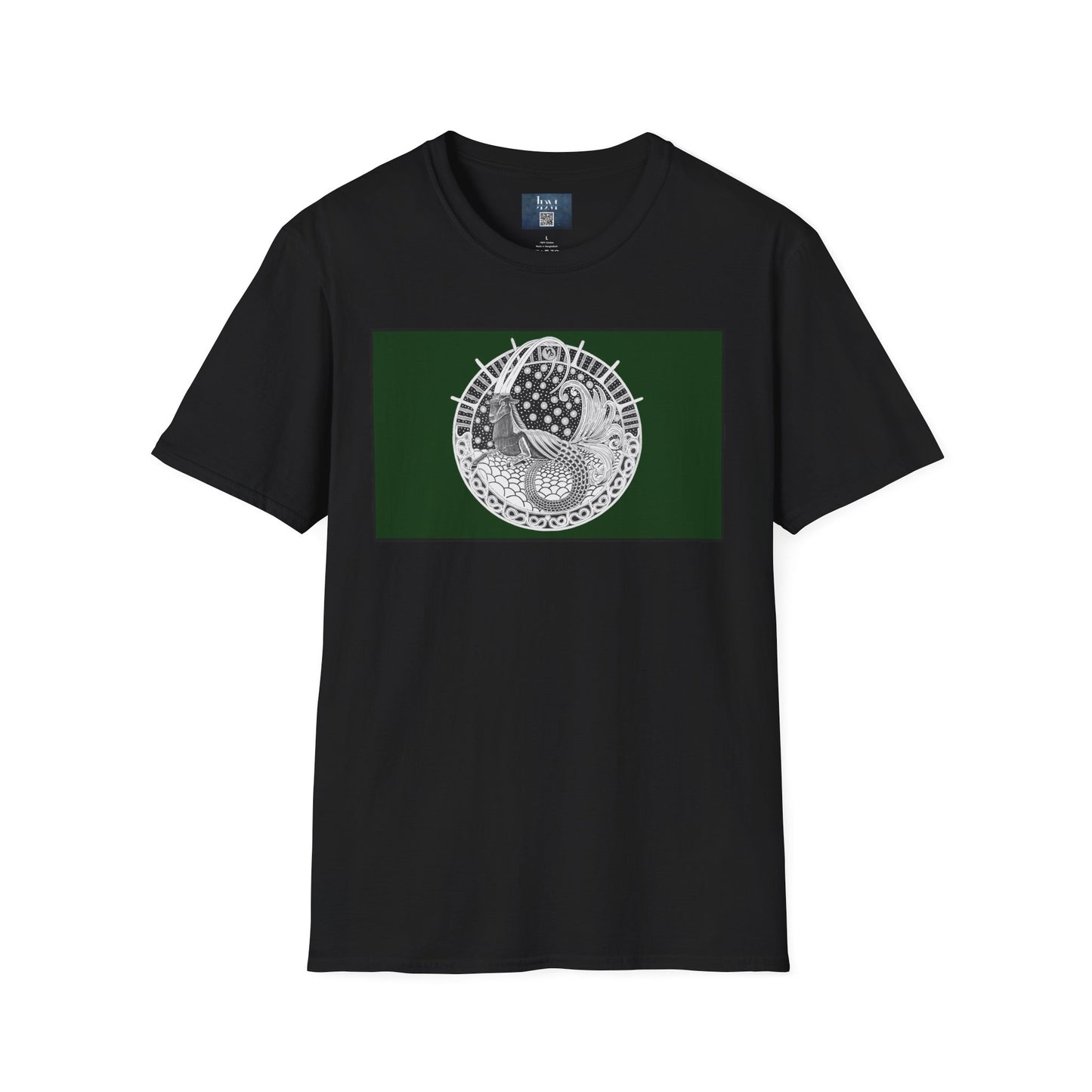 Capricorn Zodiac Crew Neck T-Shirt – Hand-Drawn Celestial Design (Non-AI) Universal