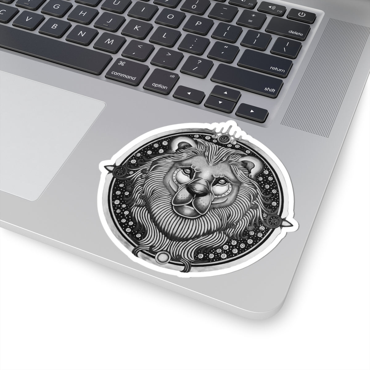 Leo Kiss-Cut Sticker - Hand-Drawn Celestial Design (Non-AI) Universal